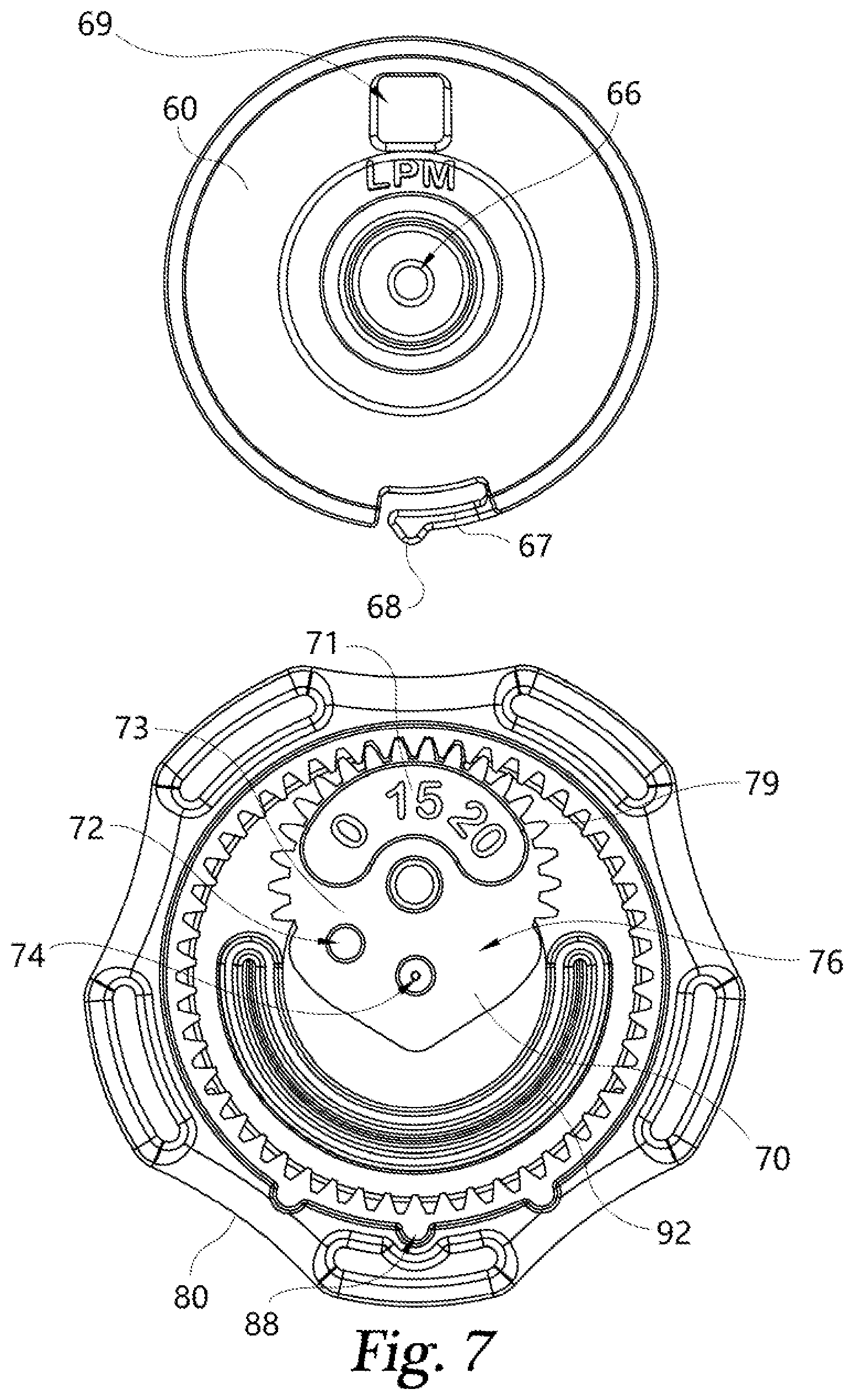 Patent US12350437 Figure 7 – Respiratory device