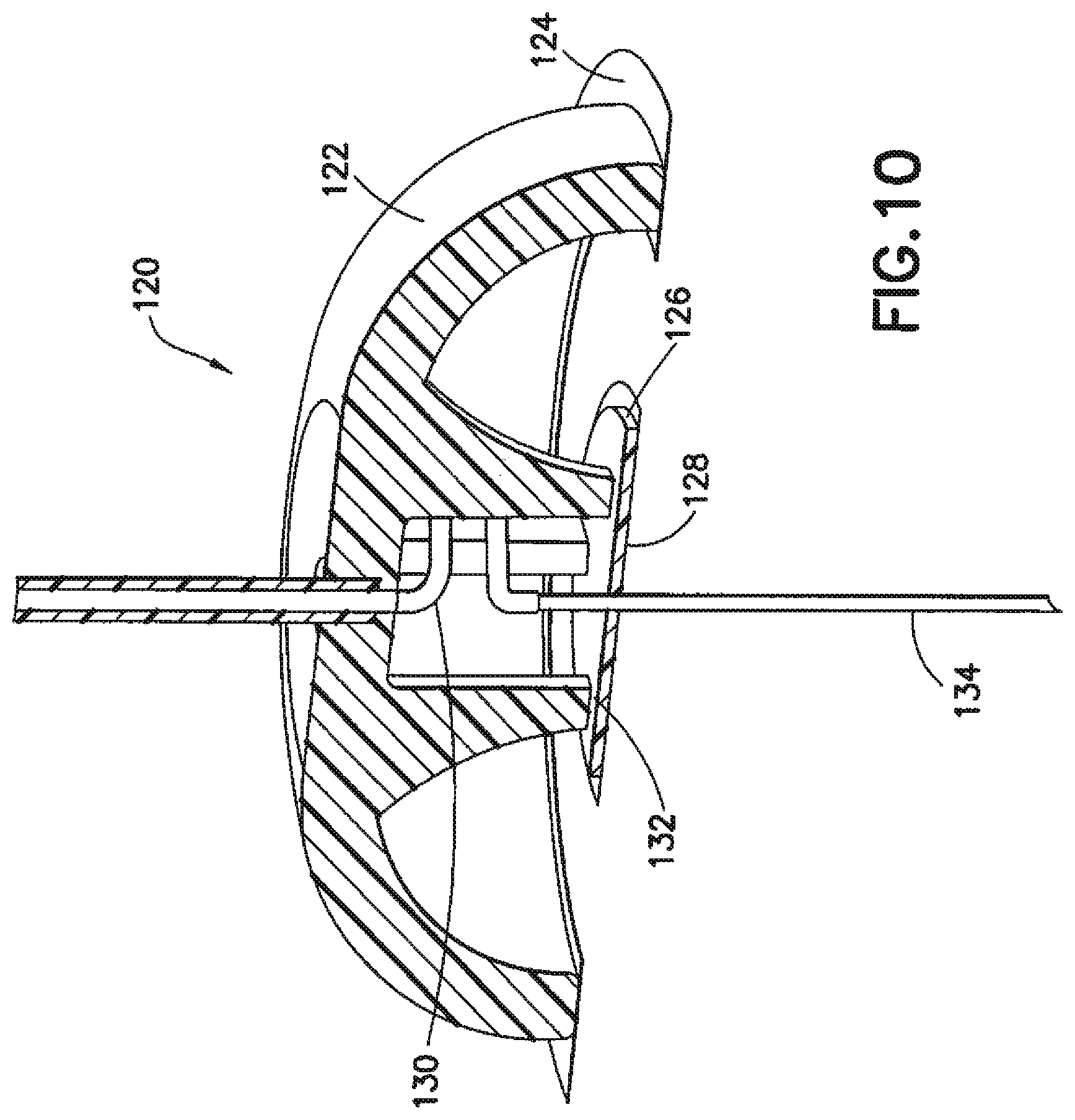Patent US12350465 Figure 8 – Infusion set and/or patch pump having at least one of an in-dwelling rigid catheter with flexible features and/or a flexible catheter attachment
