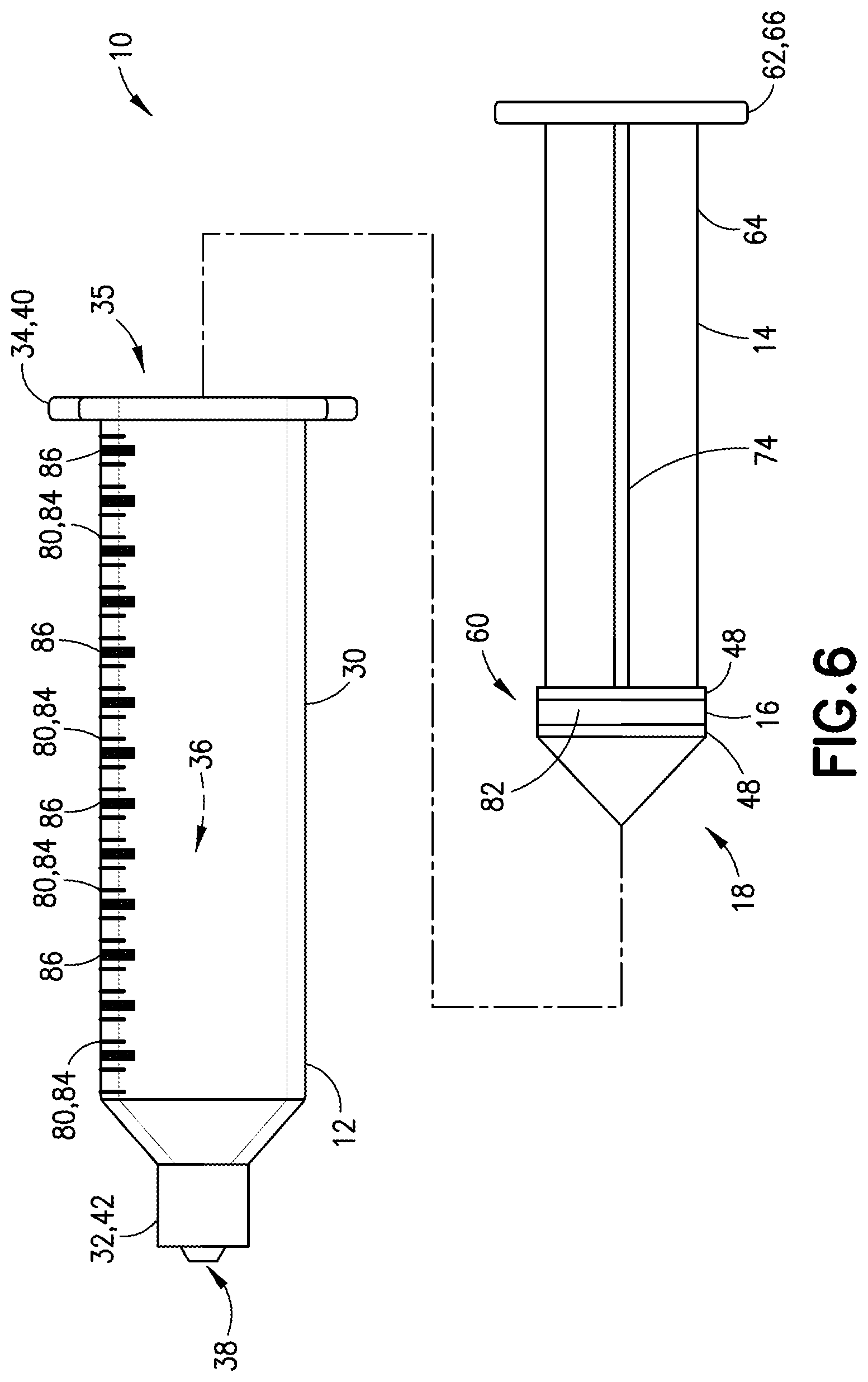 Patent US12350478 Figure 4 – Detection system for syringe assembly
