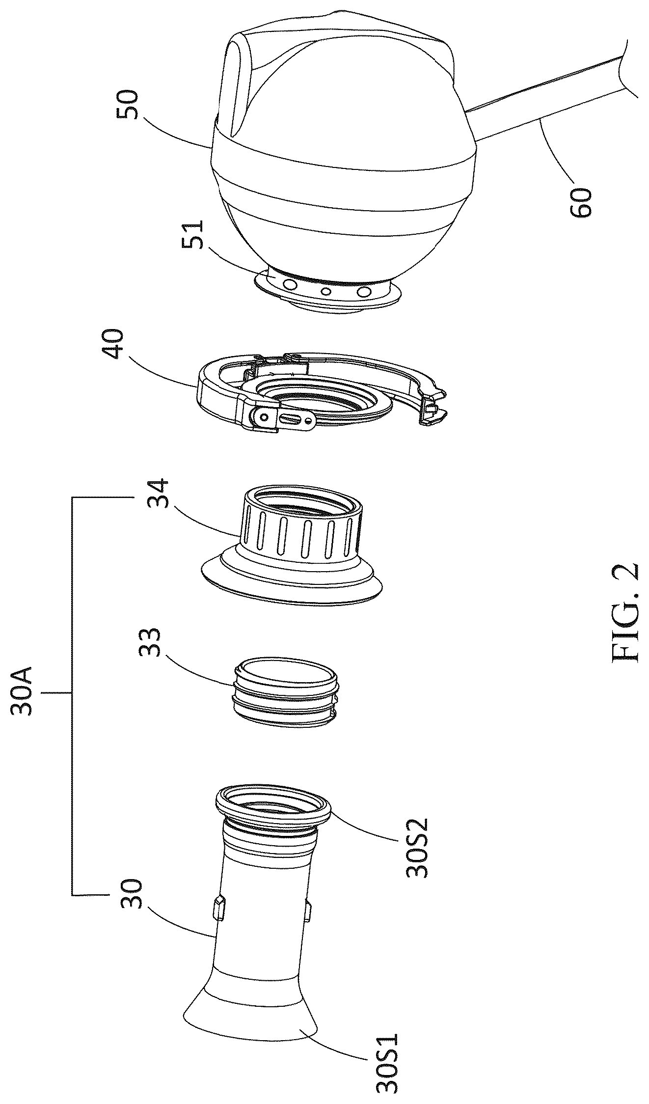 Patent US12350484 Figure 2 – Implantable co-pulsatile epi-ventricular circulatory support system with sutureless flow cannula assembly