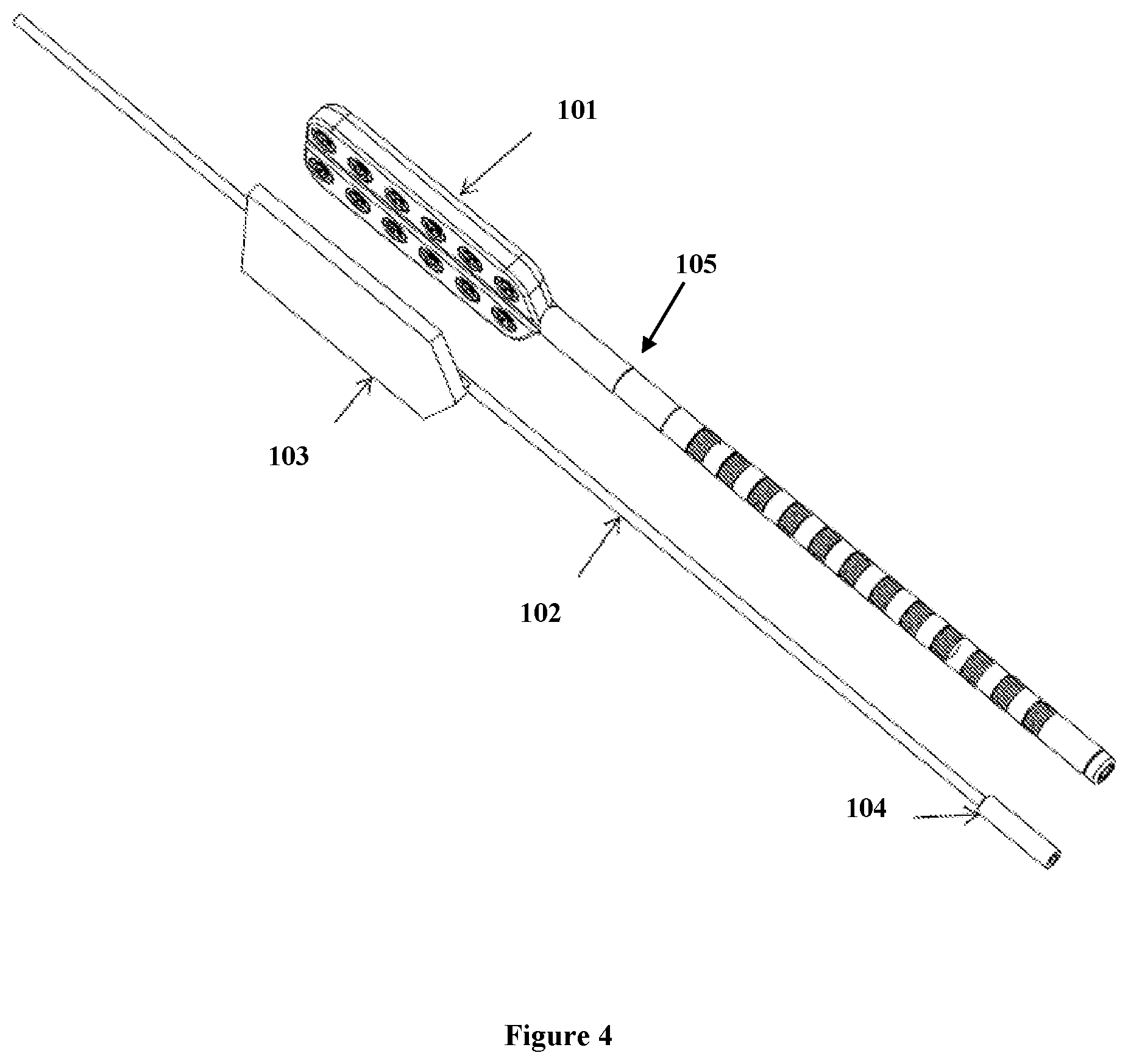 Patent US12350486 Figure 18 – Apparatus and device to function as an electrical lead consisting of electrodes for neurological stimulation and signal recording
