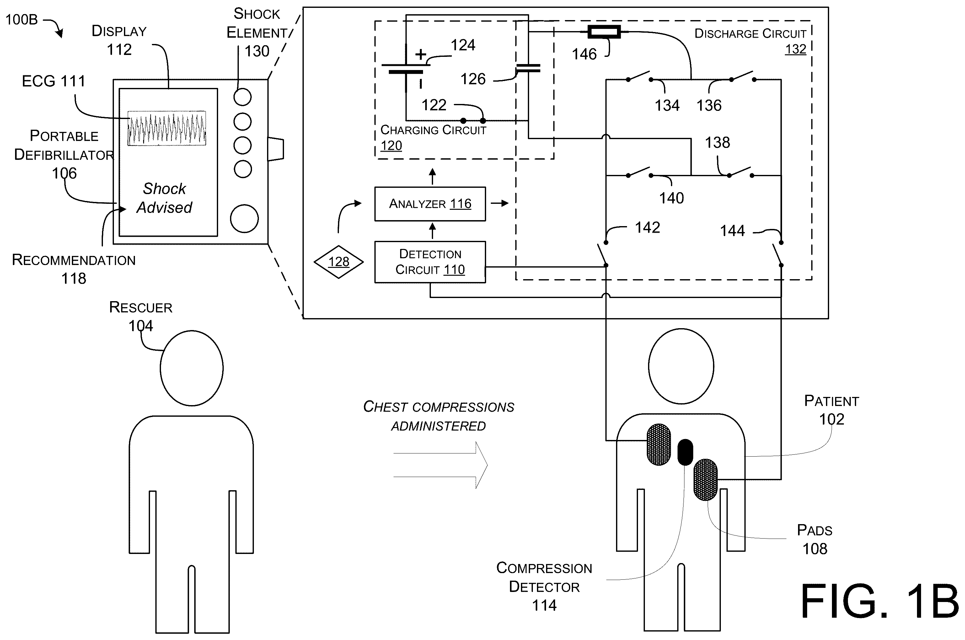 Patent US12350505 Figure 2 – Defibrillators with enhanced functionality during cardiopulmonary resuscitation periods