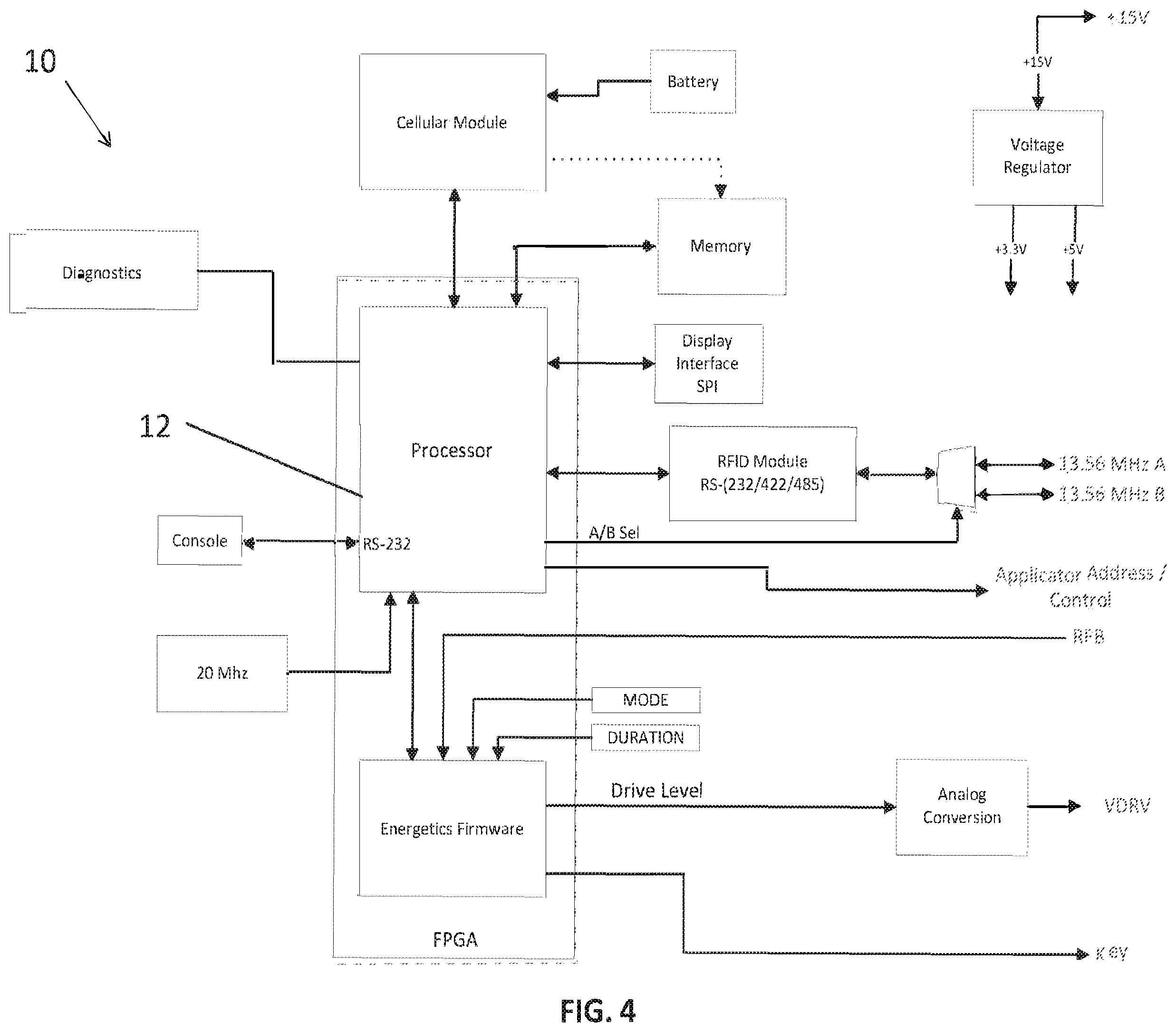 Patent US12350511 Figure 4 – High-power pulsed electromagnetic field applicator system