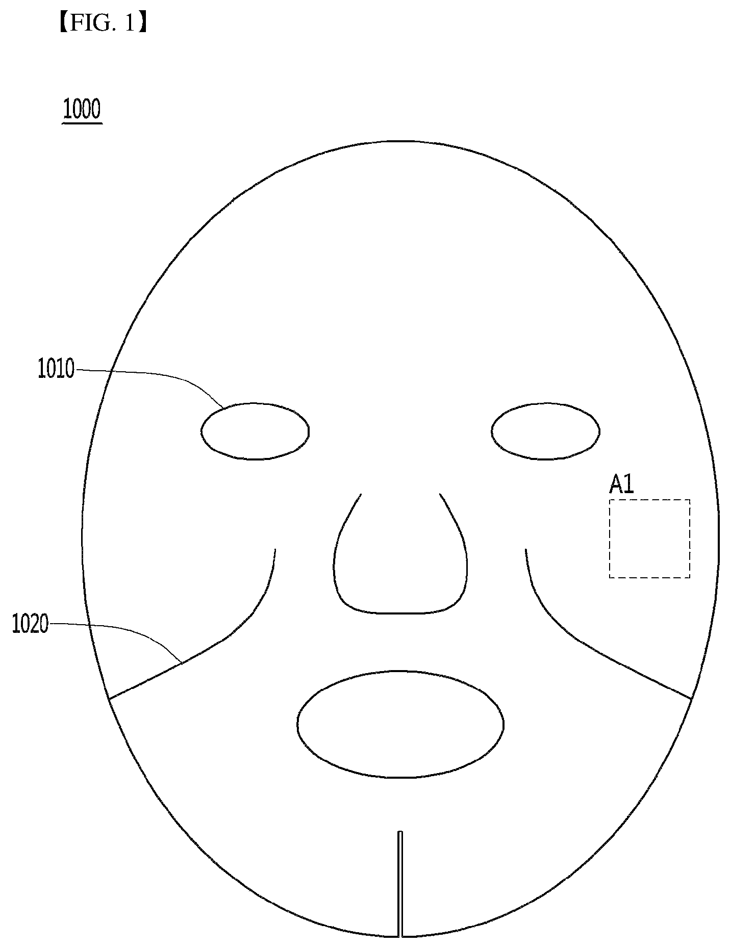 Patent US12350512 Figure 1 – Mask and skin care device including same