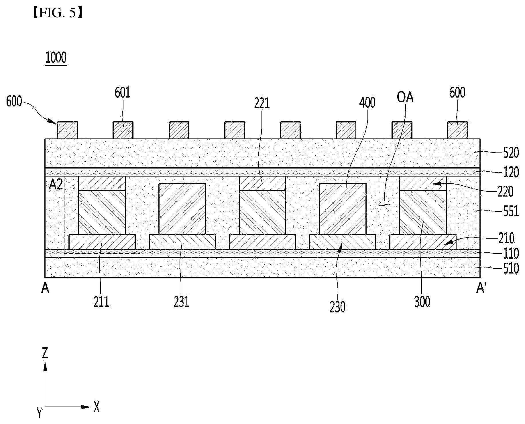 Patent US12350512 Figure 5 – Mask and skin care device including same