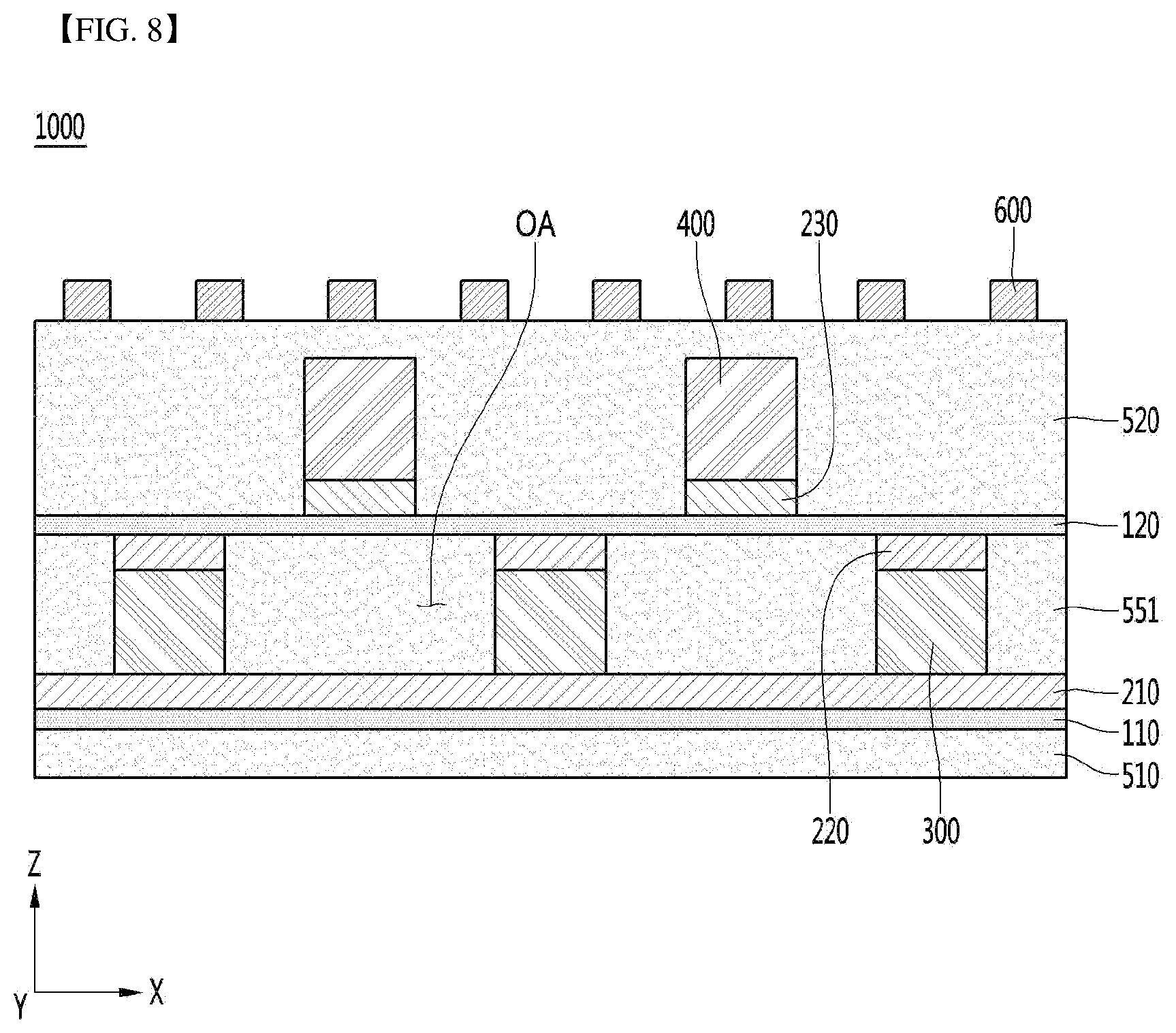 Patent US12350512 Figure 8 – Mask and skin care device including same