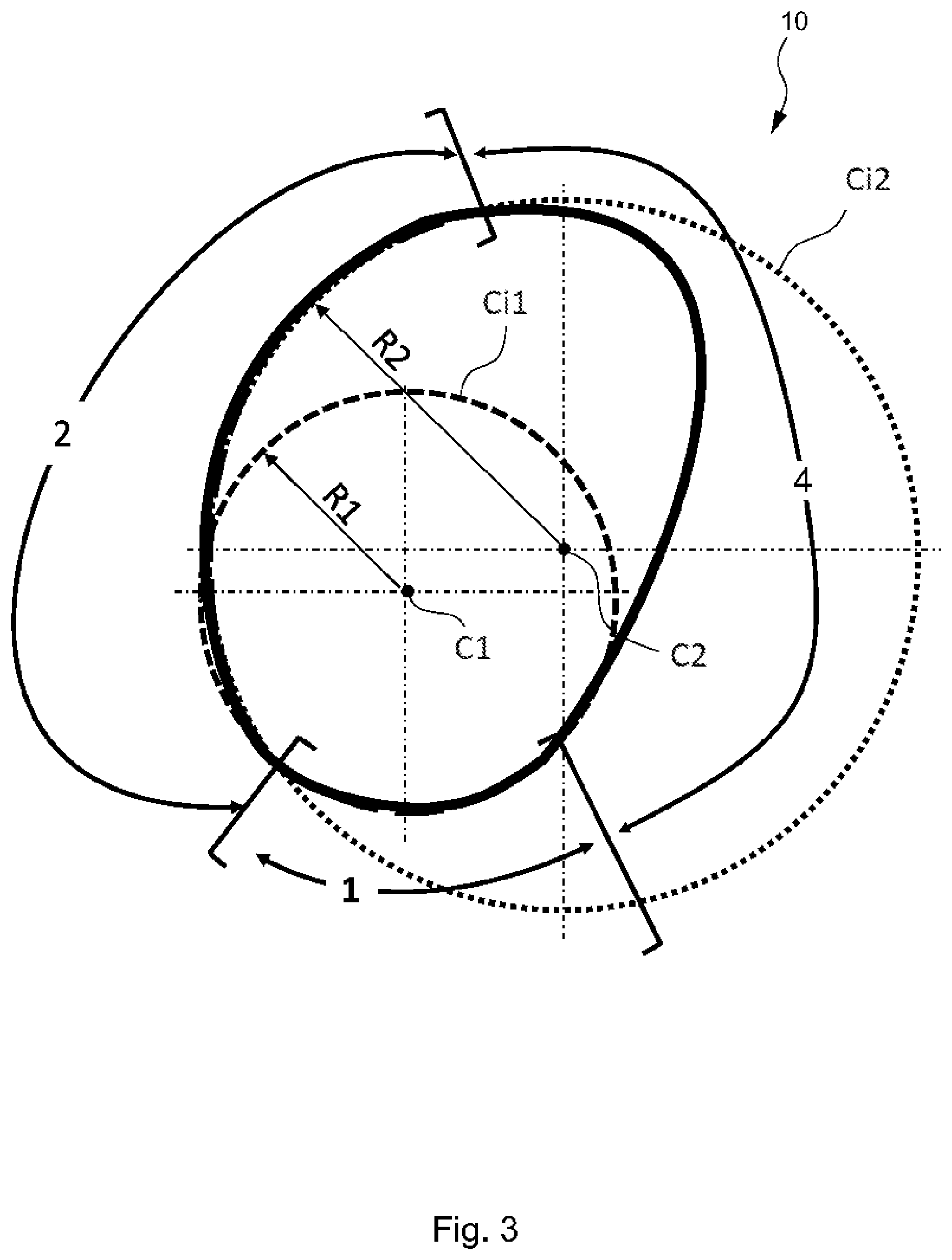 Patent US12350527 Figure 3 – Brake plate for a rope grab for rope climbing, rope grab for rope climbing, and method for retrofitting a rope grab