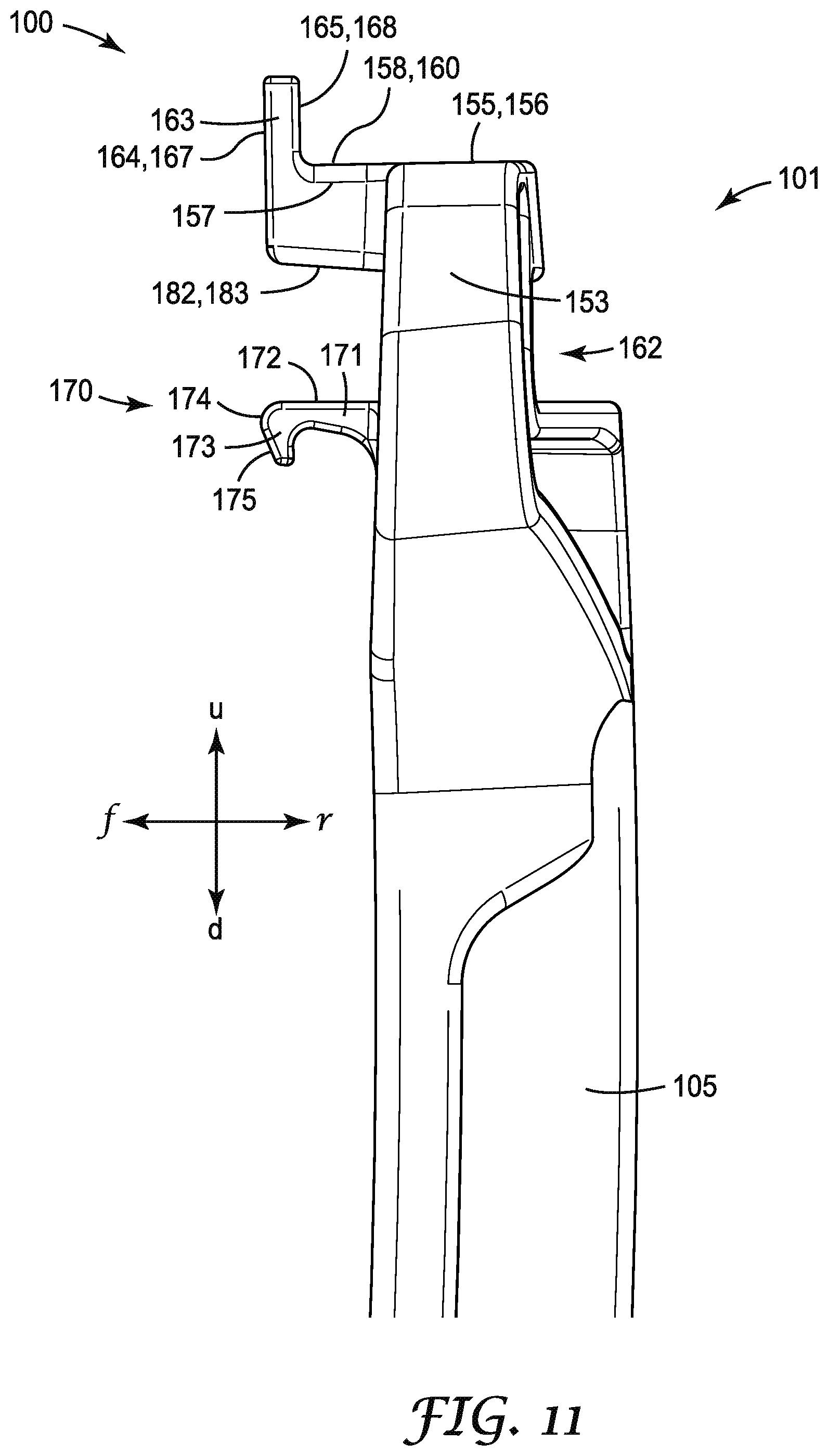 Patent US12350529 Figure 11 – Safety harness with self-locking dorsal brace