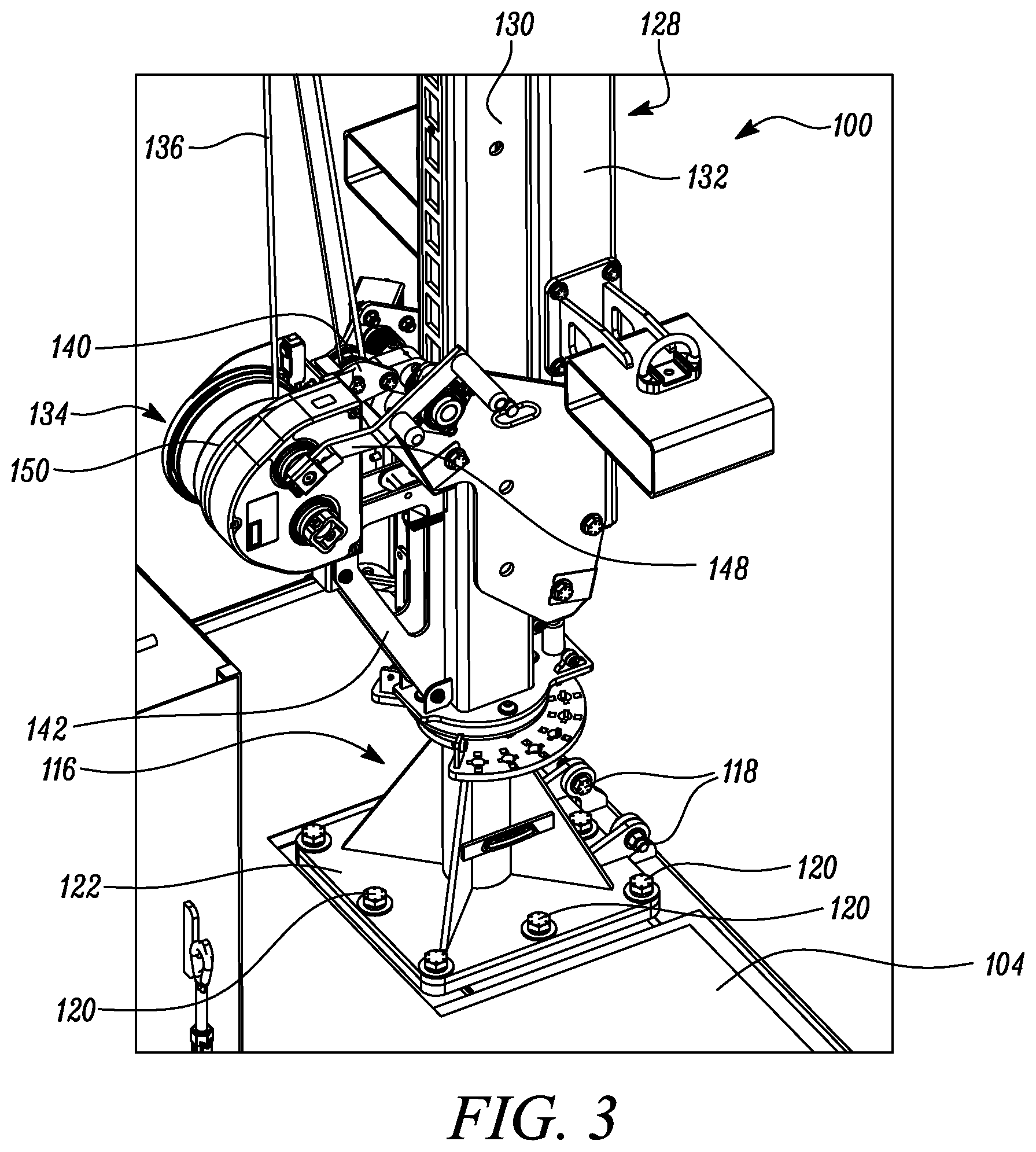 Patent US12350530 Figure 3 – Fall protection system
