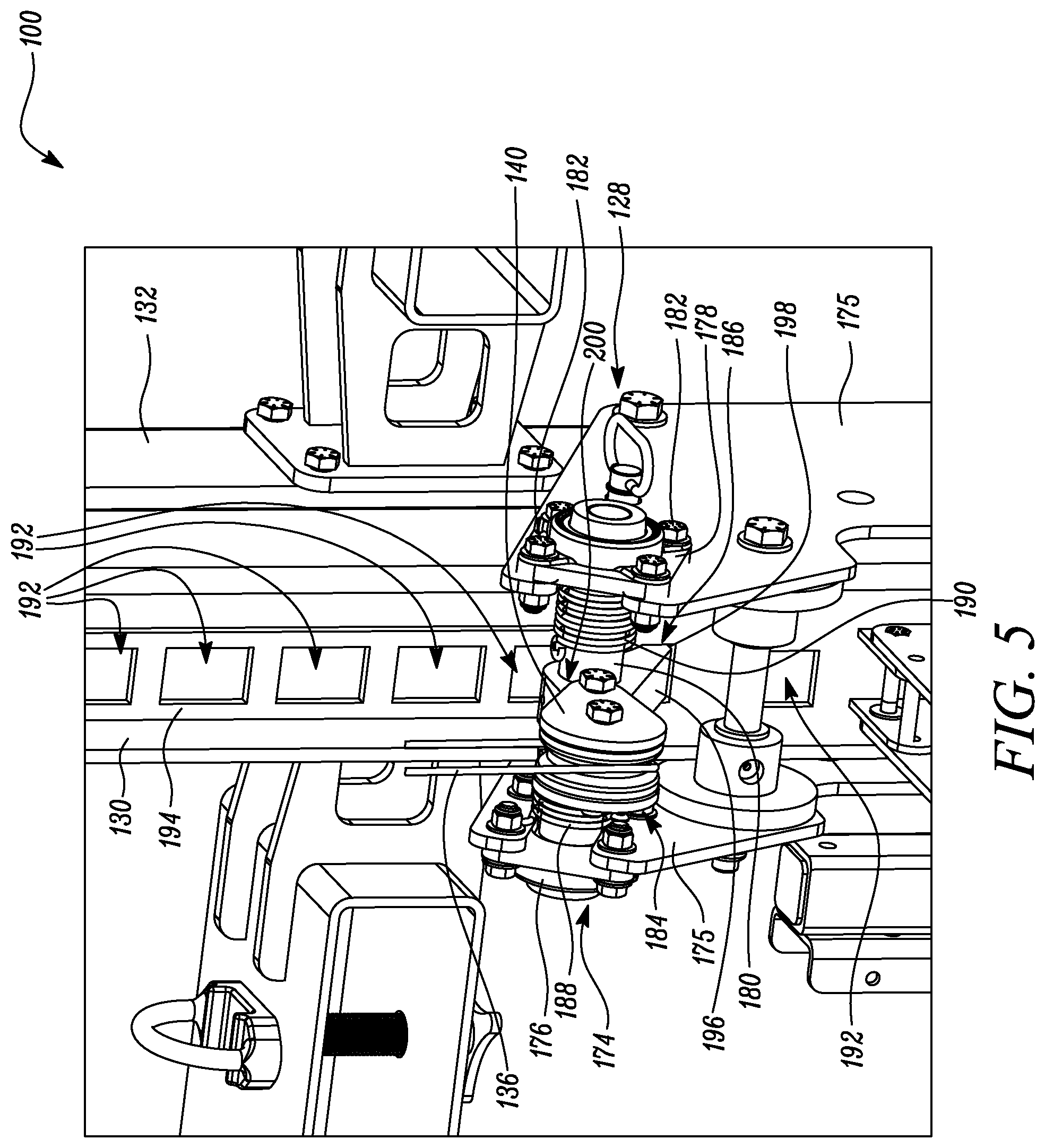 Patent US12350530 Figure 5 – Fall protection system
