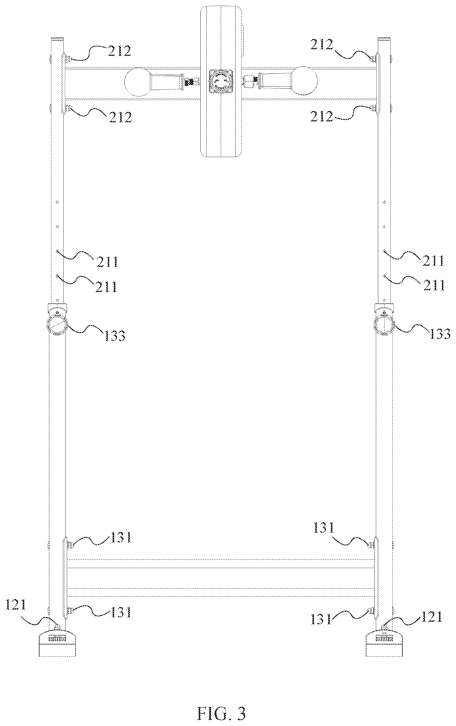 Patent US12350537 Figure 3 – Magnetic resistance spin pod upper body exercise frame