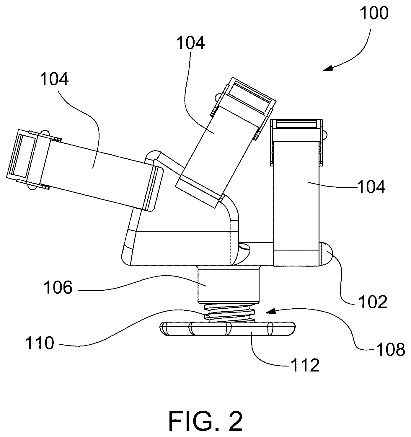 Patent US12350539 Figure 2 – Weight loading apparatus for foot and leg exercises