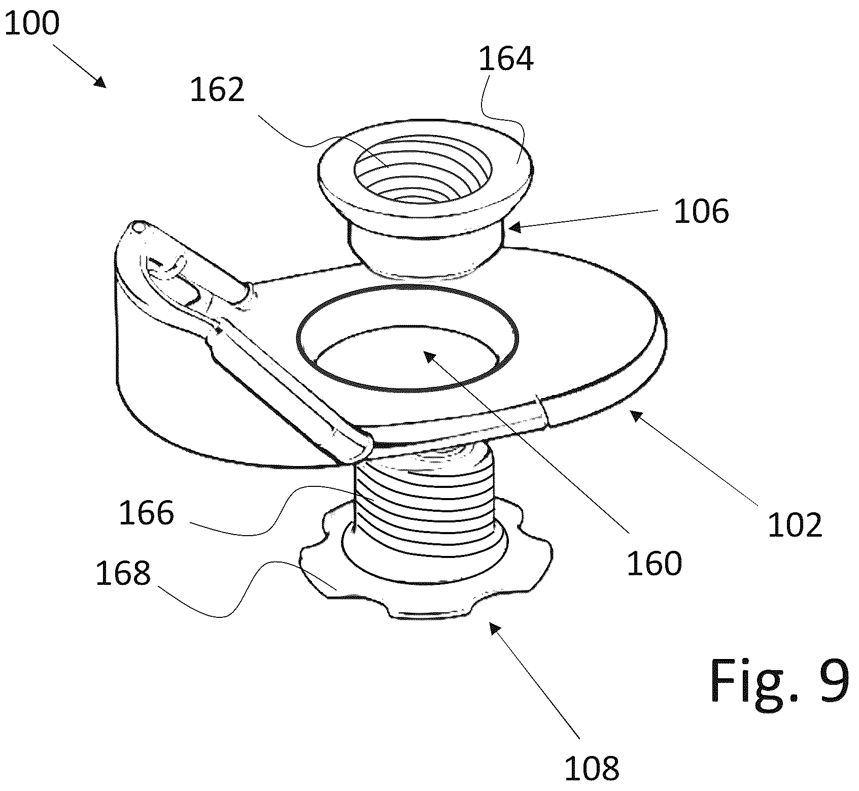 Patent US12350539 Figure 9 – Weight loading apparatus for foot and leg exercises