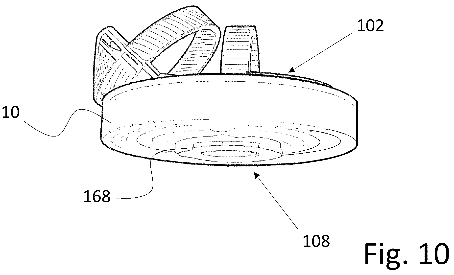 Patent US12350539 Figure 10 – Weight loading apparatus for foot and leg exercises