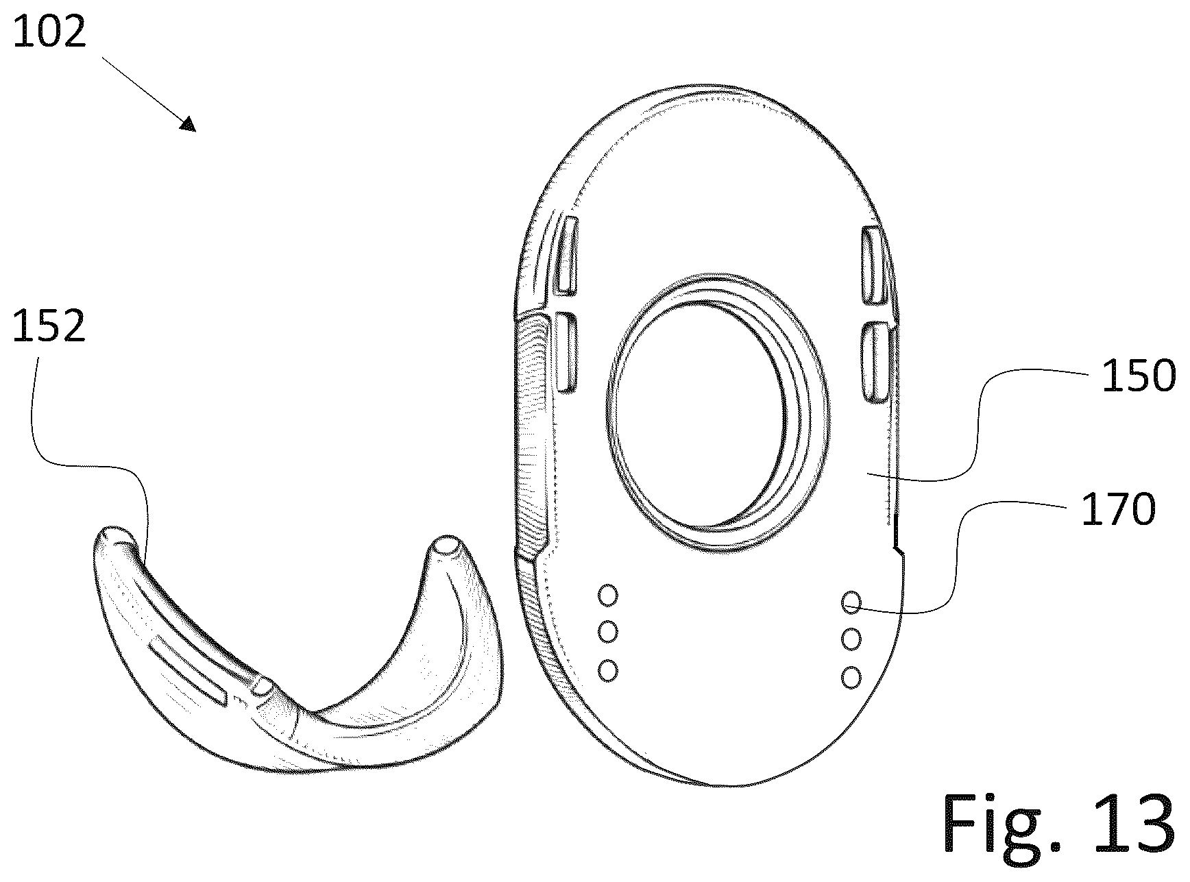 Patent US12350539 Figure 13 – Weight loading apparatus for foot and leg exercises