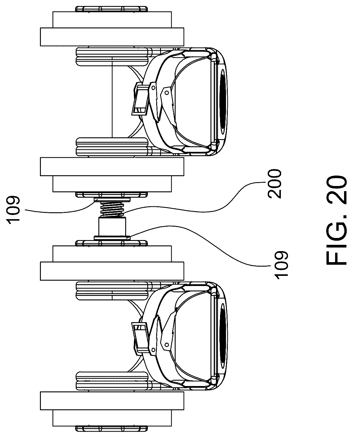 Patent US12350539 Figure 20 – Weight loading apparatus for foot and leg exercises