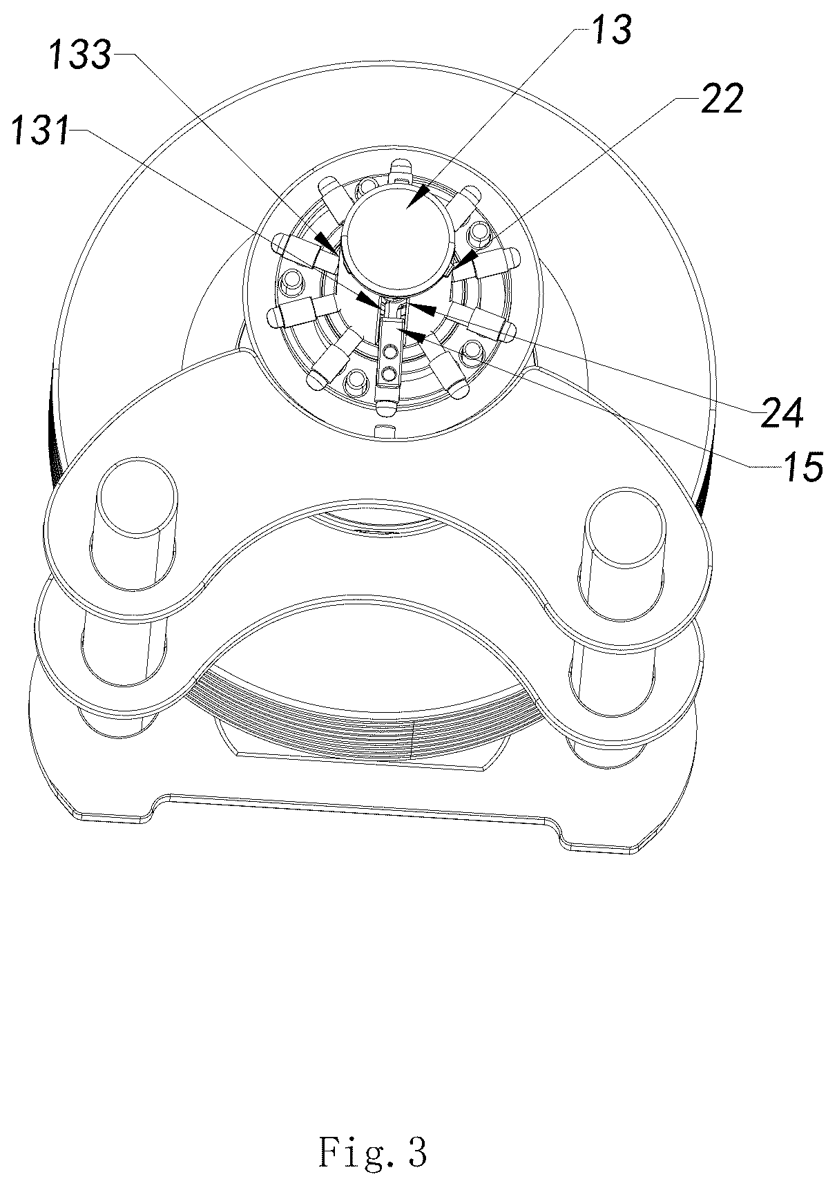 Patent US12350540 Figure 3 – Automatic plate-changing integrated dumbbell