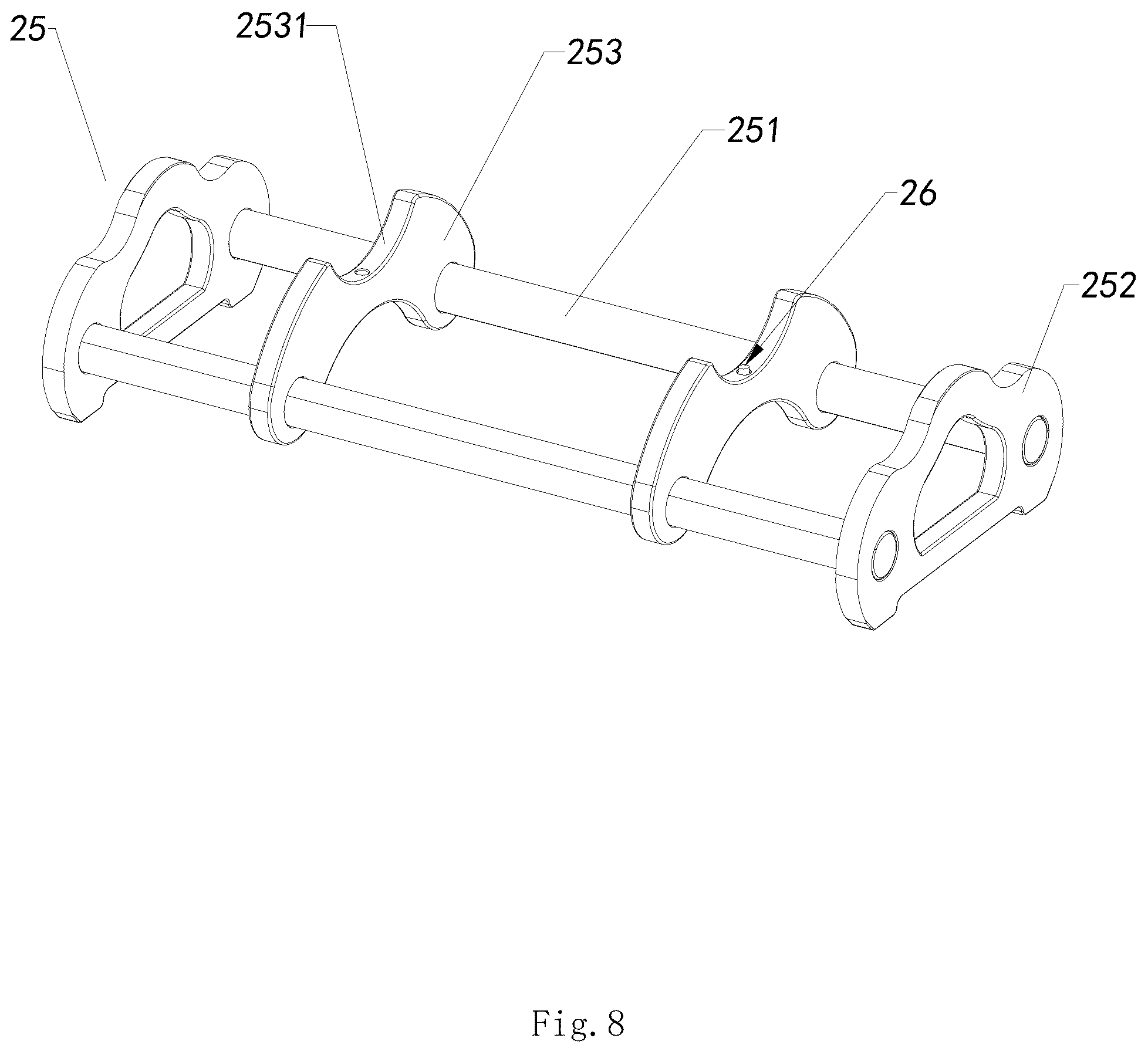 Patent US12350540 Figure 8 – Automatic plate-changing integrated dumbbell