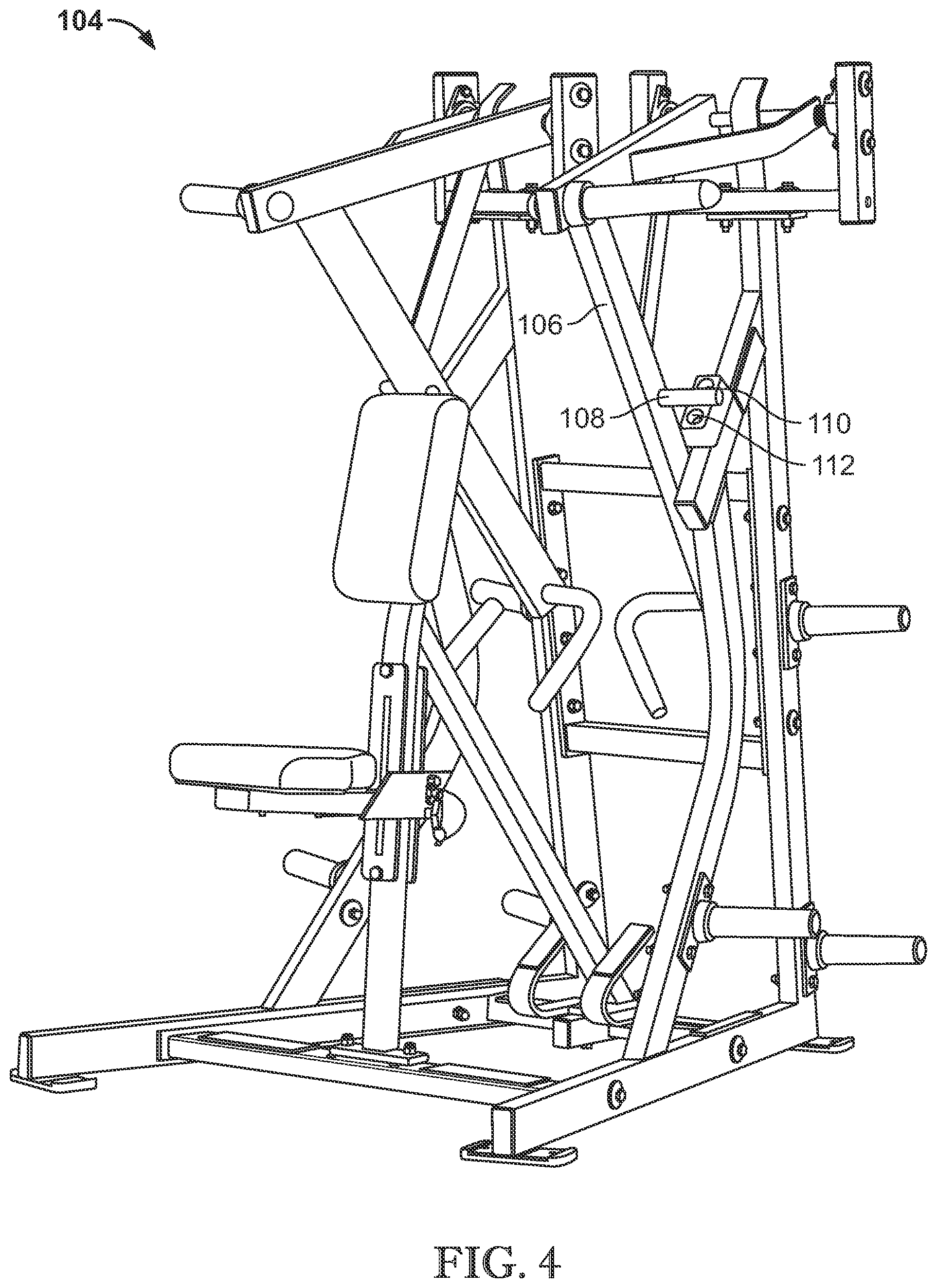 Patent US12350541 Figure 4 – System and methods for facilitating the use of a weight press machine