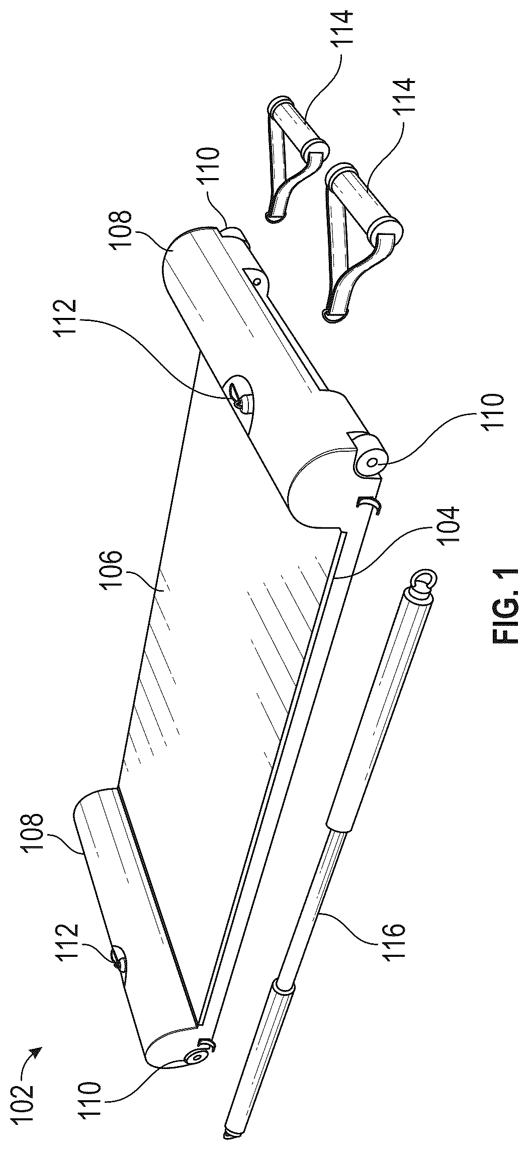 Patent US12350542 Figure 1 – Exercise device