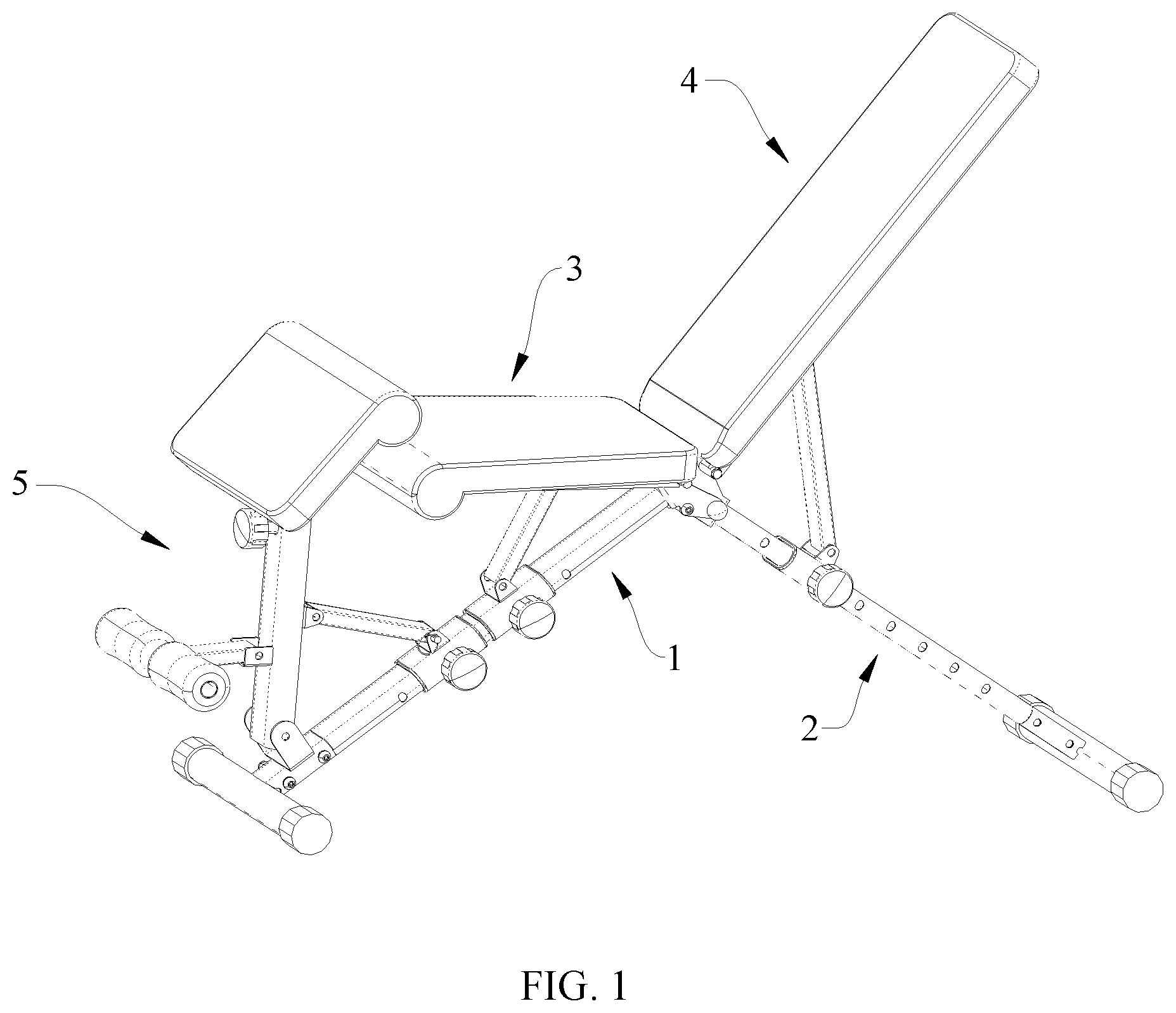 Patent US12350545 — Dumbbell bench — Figure 1