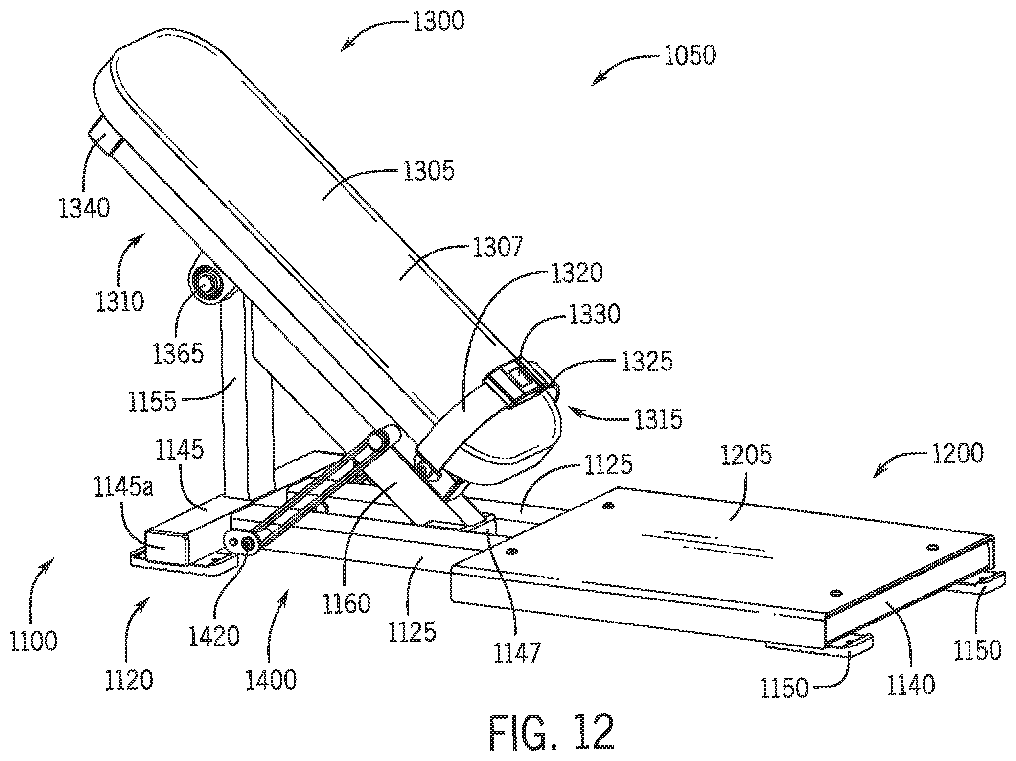 Patent US12350548 Figure 13 – Exercise apparatus for performing a gluteal bridge movement