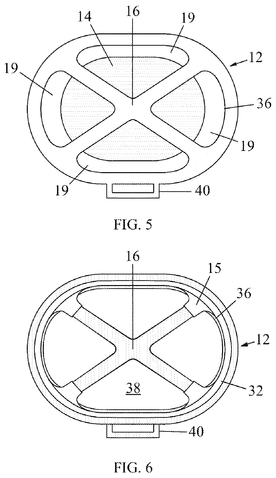Patent US12350551 Figure 4 – Mouth insert for one-way breathing
