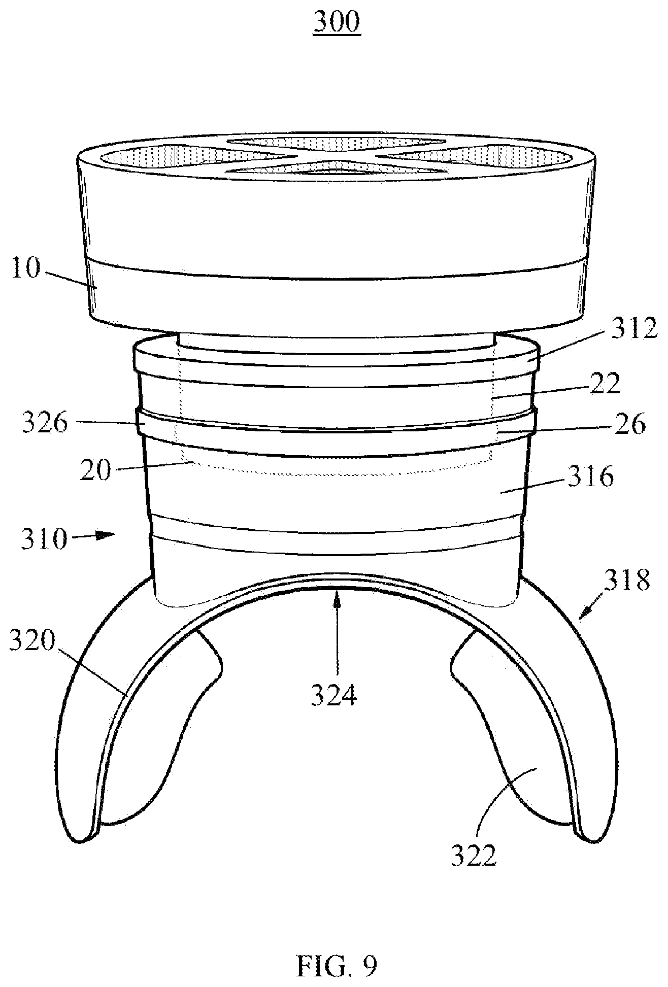 Patent US12350551 Figure 6 – Mouth insert for one-way breathing
