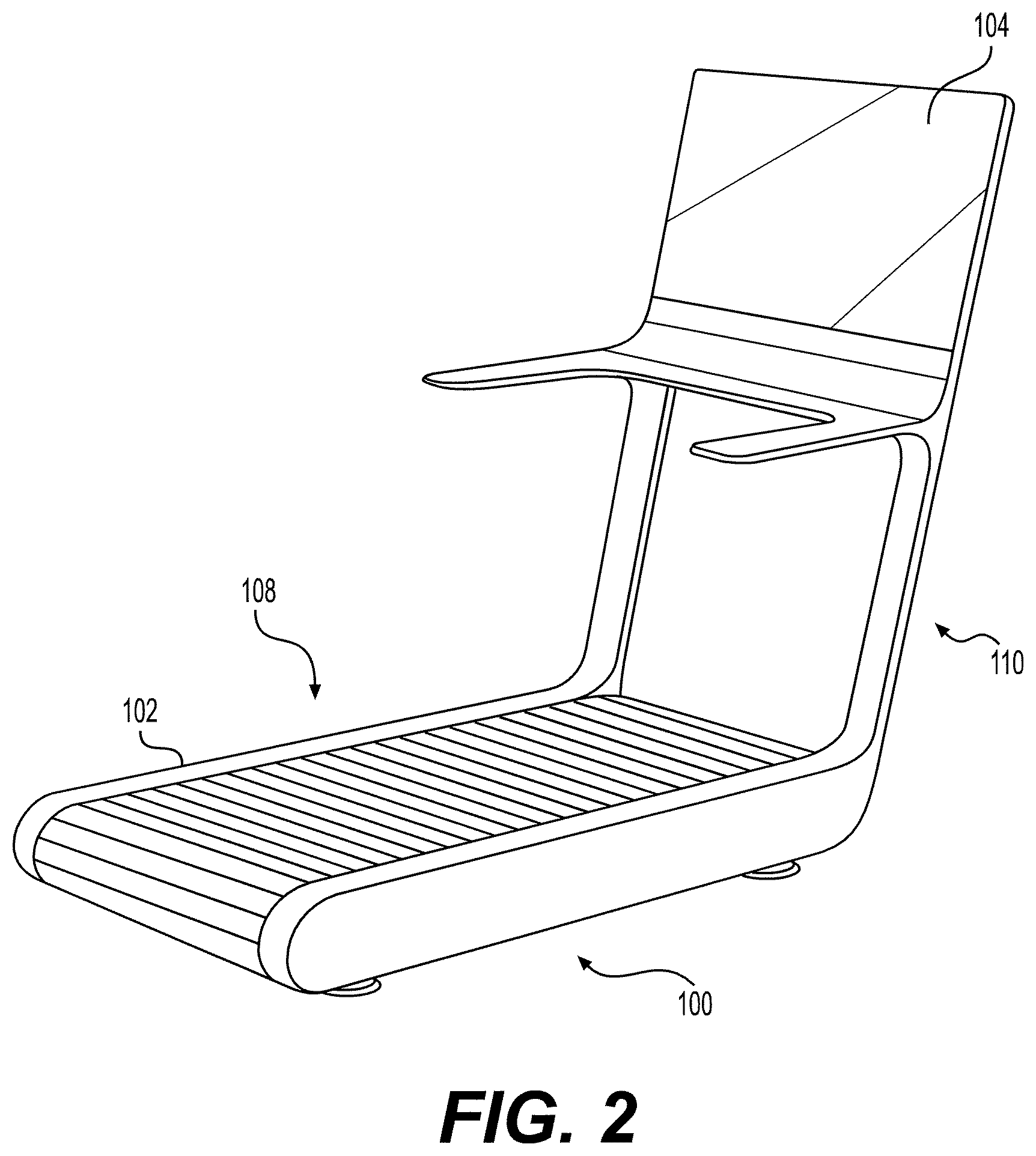 Patent US12350552 Figure 2 – Exercise system and method