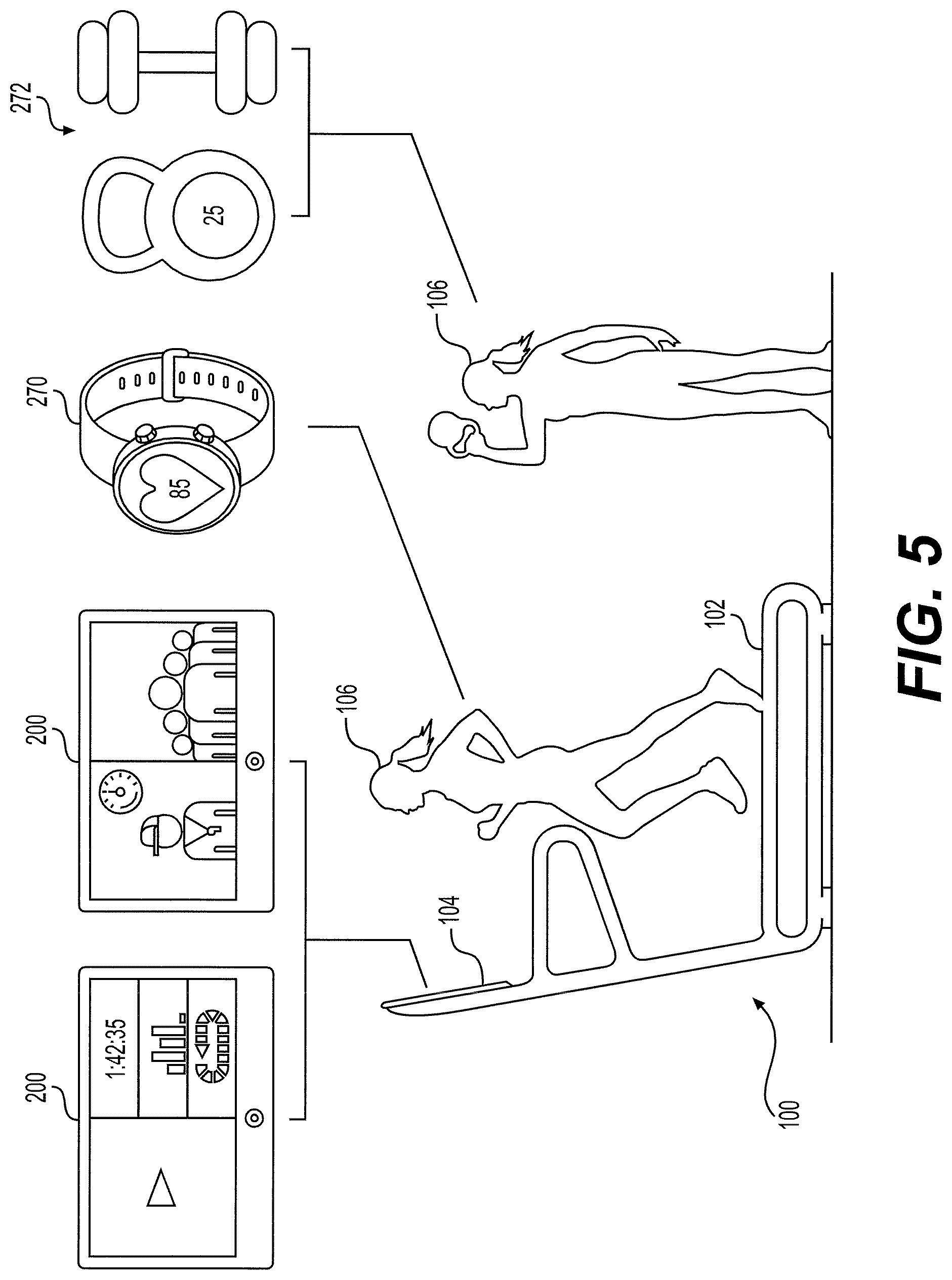 Patent US12350552 Figure 5 – Exercise system and method