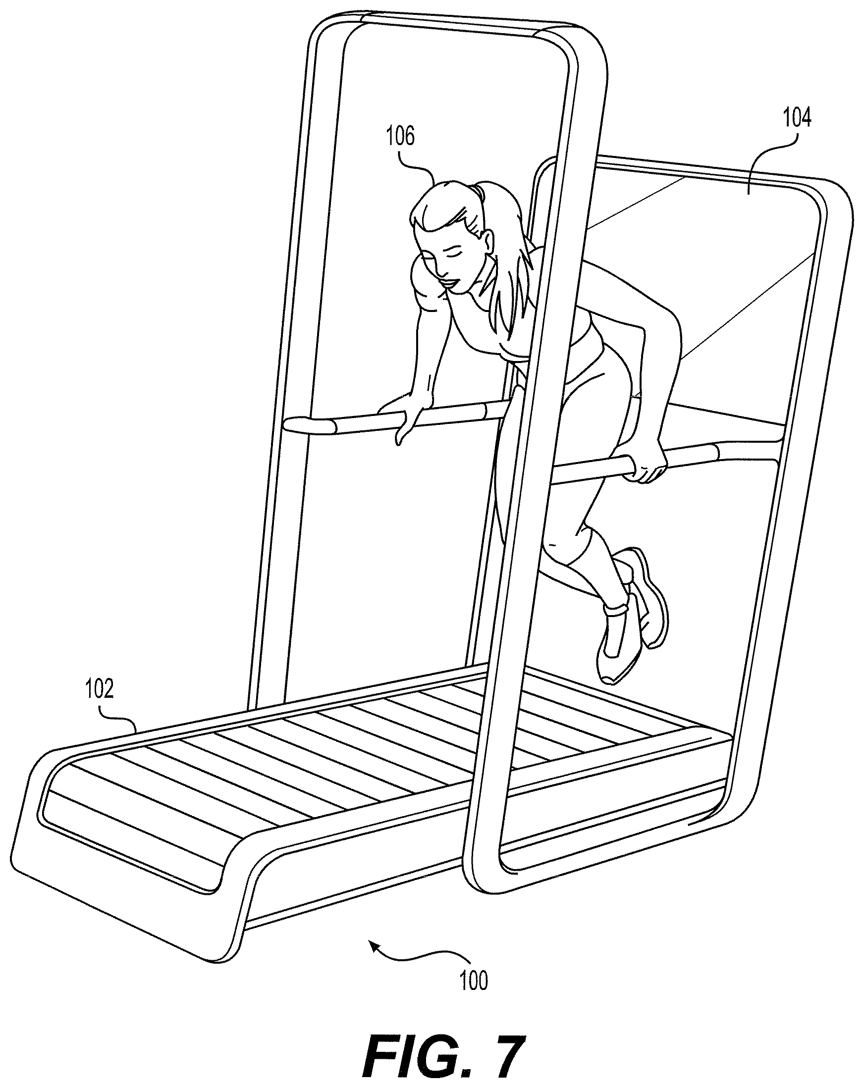 Patent US12350552 Figure 7 – Exercise system and method
