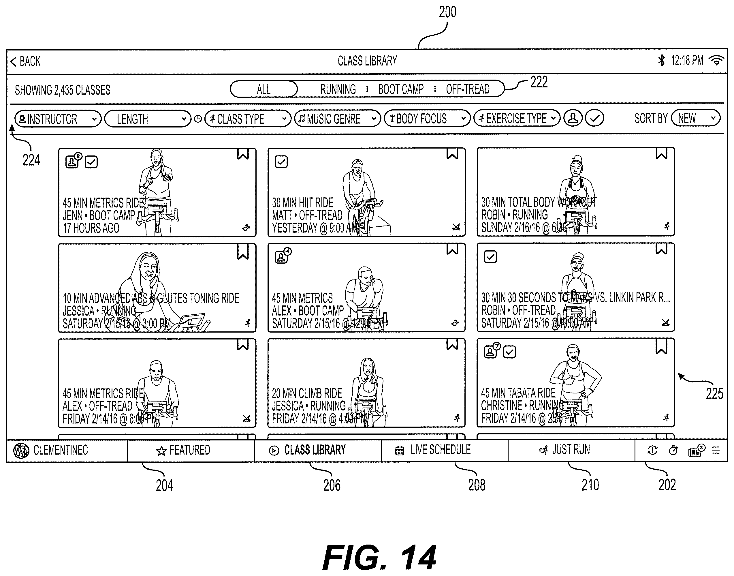Patent US12350552 Figure 14 – Exercise system and method