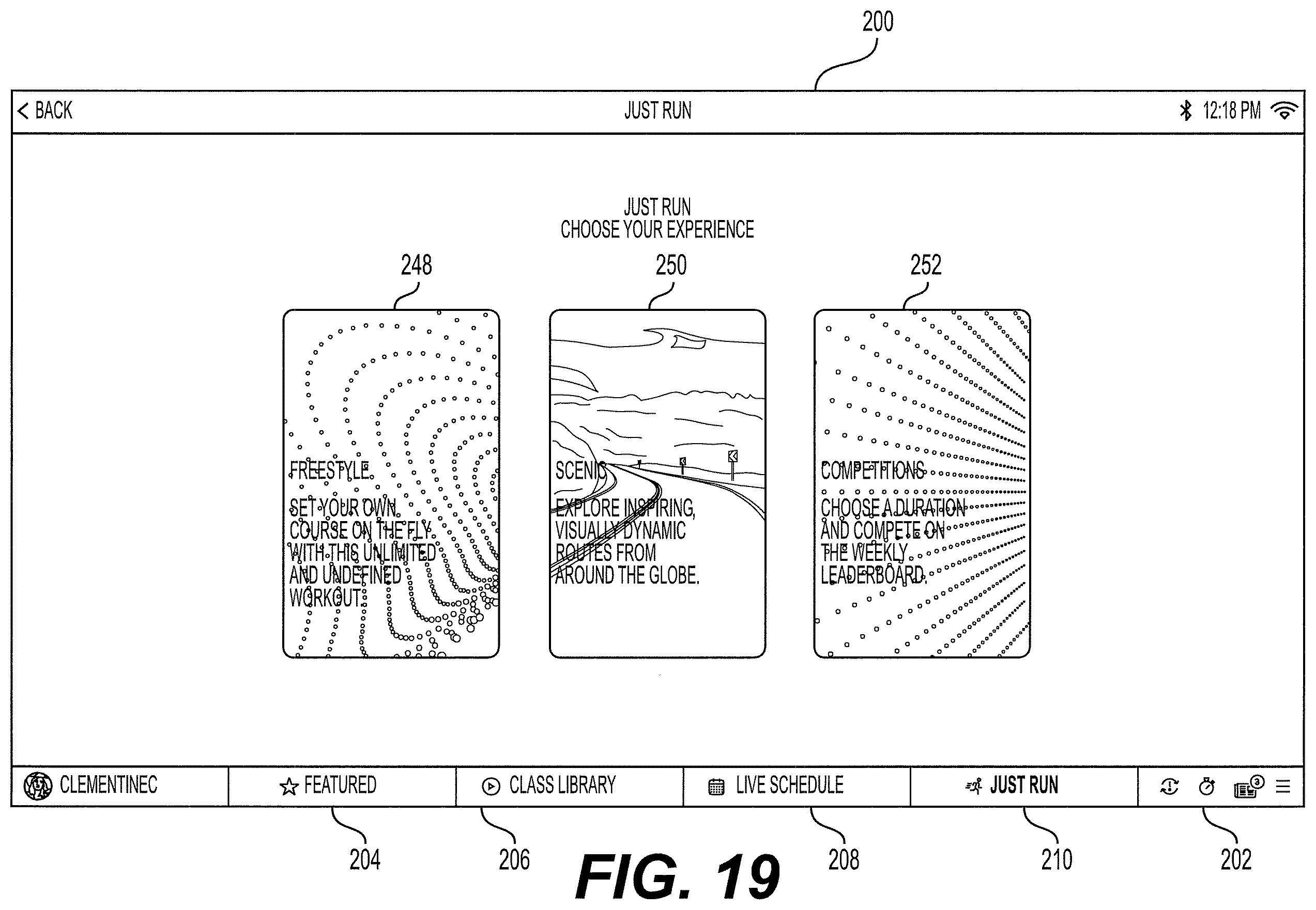 Patent US12350552 Figure 19 – Exercise system and method