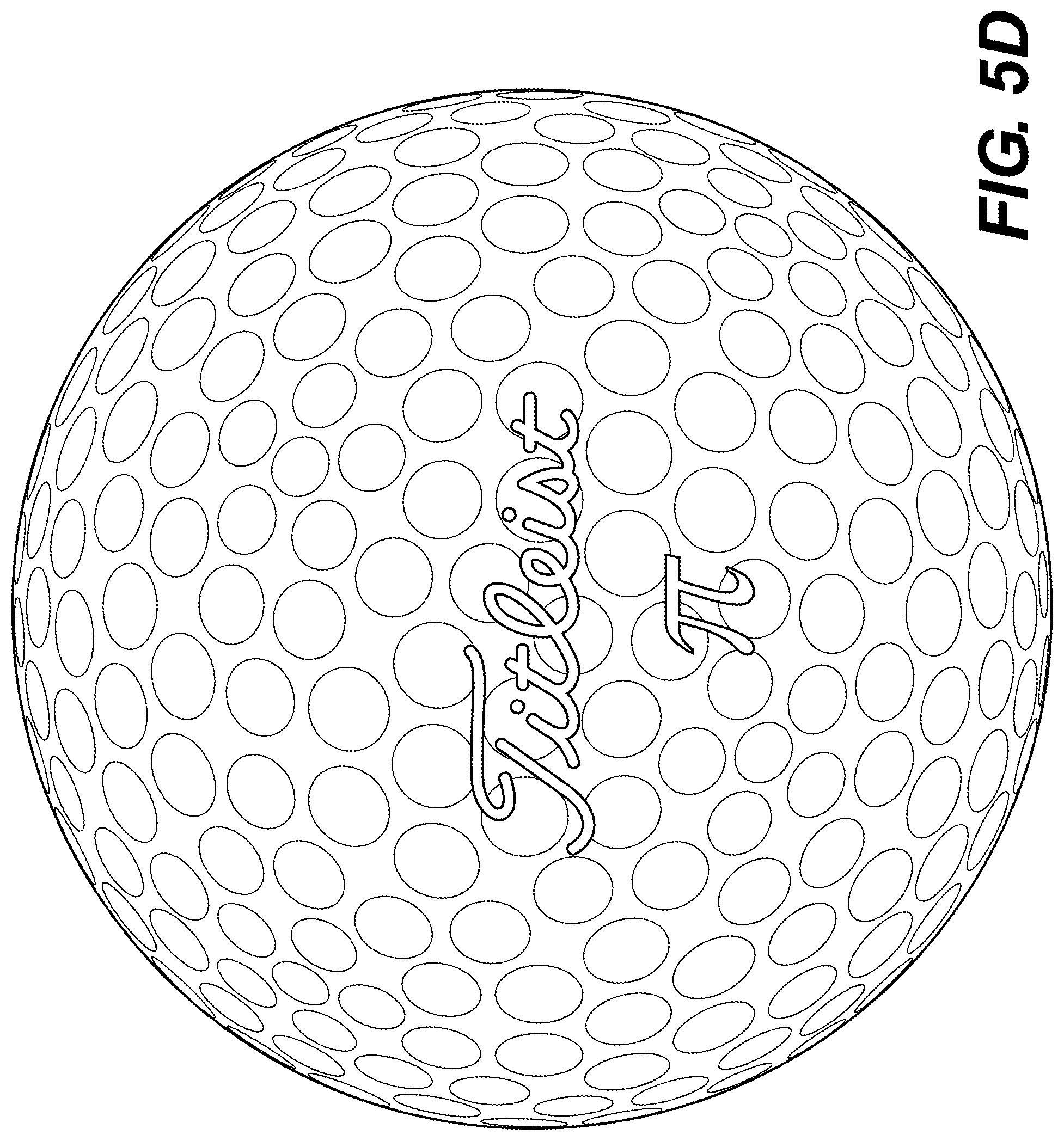 Patent US12350554 Figure 10 – Golf balls having sighting aid and methods of making same