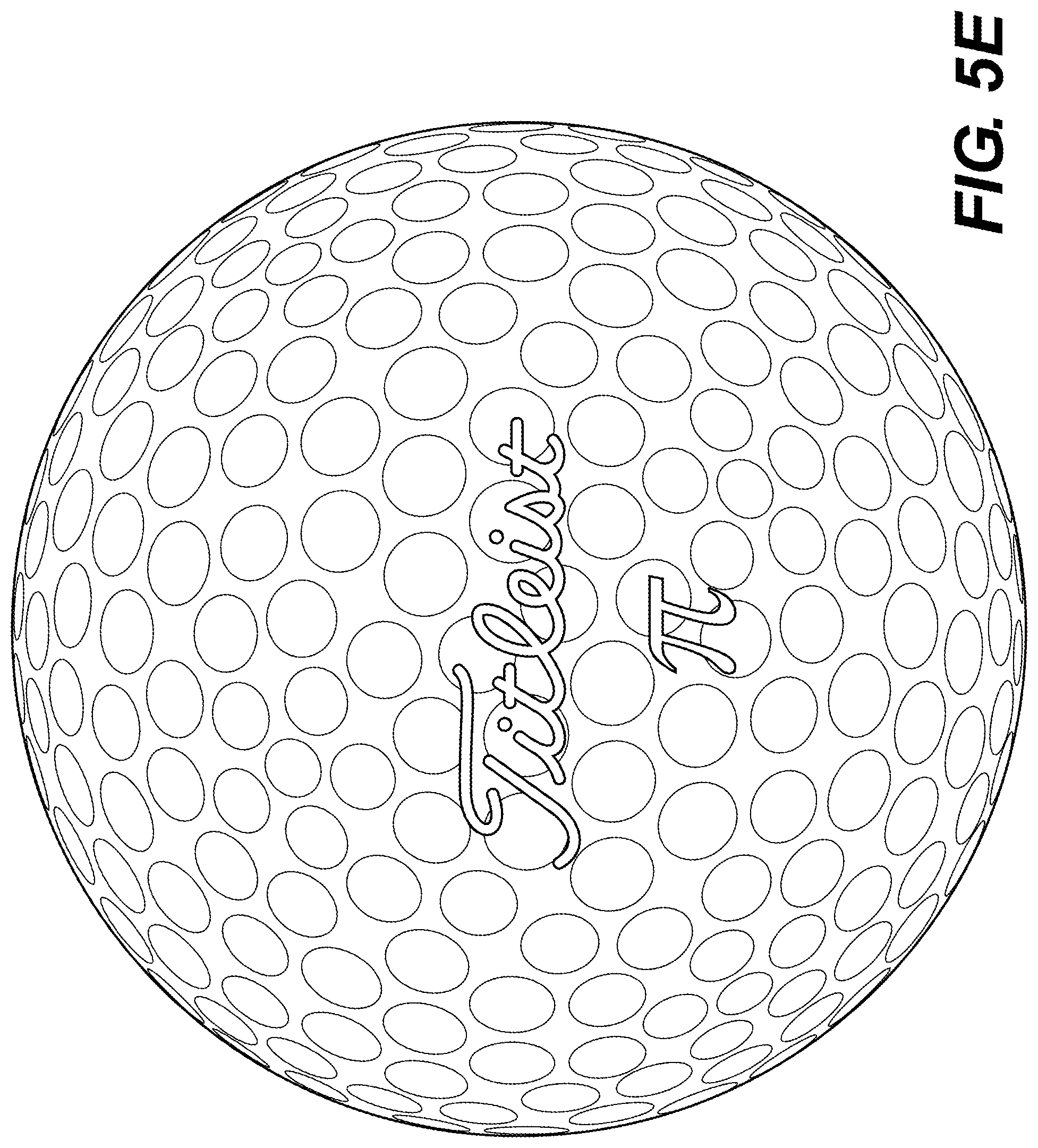 Patent US12350554 Figure 11 – Golf balls having sighting aid and methods of making same