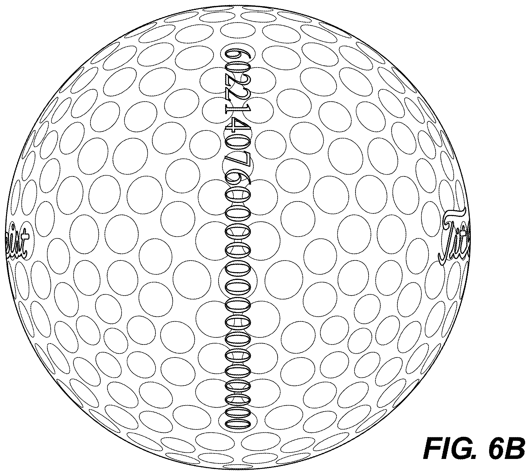 Patent US12350554 Figure 15 – Golf balls having sighting aid and methods of making same