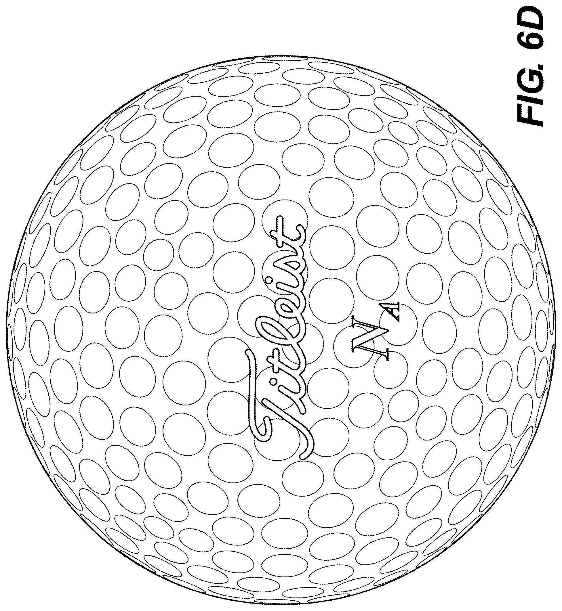 Patent US12350554 Figure 17 – Golf balls having sighting aid and methods of making same