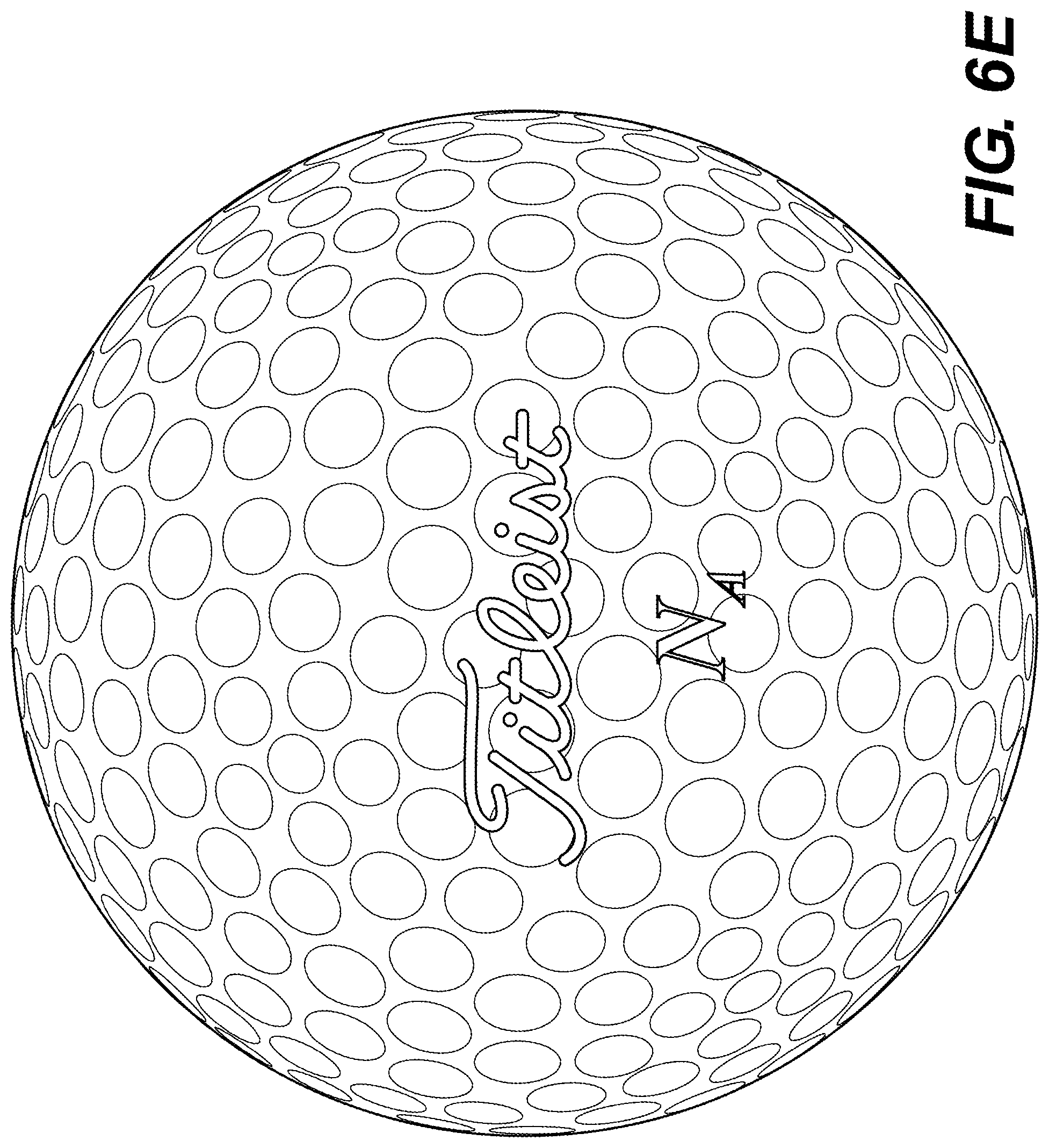 Patent US12350554 Figure 18 – Golf balls having sighting aid and methods of making same