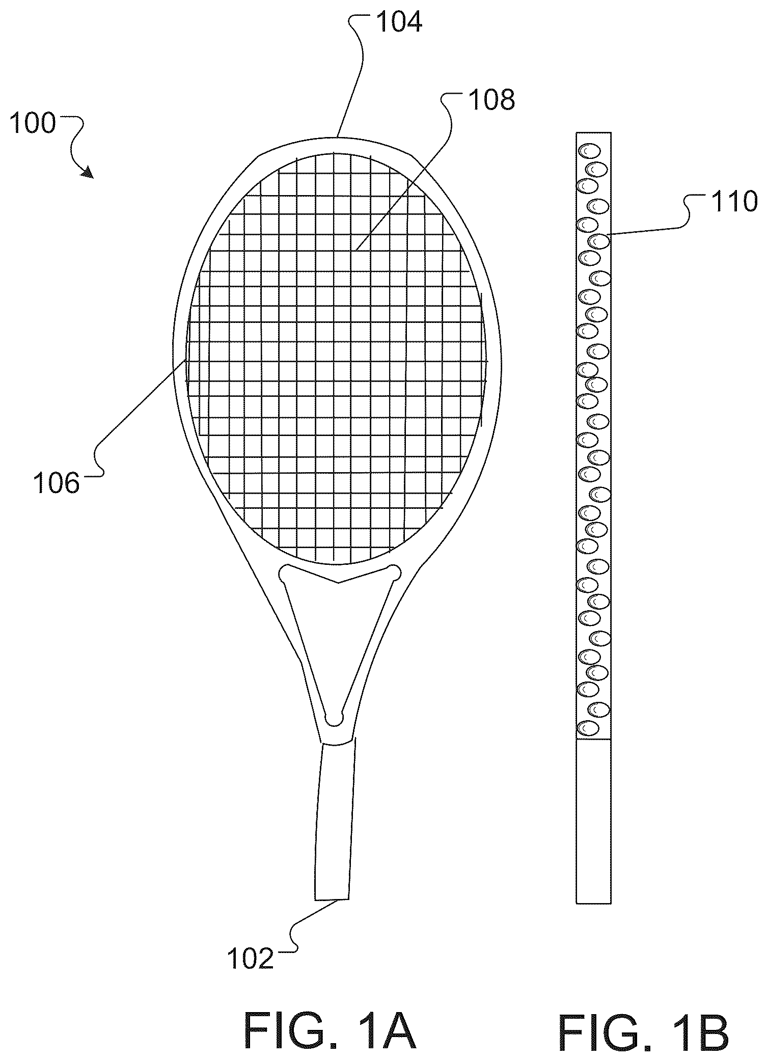 Patent US12350556 Figure 1 – Negative Poisson's ratio materials for racquets and golf tees