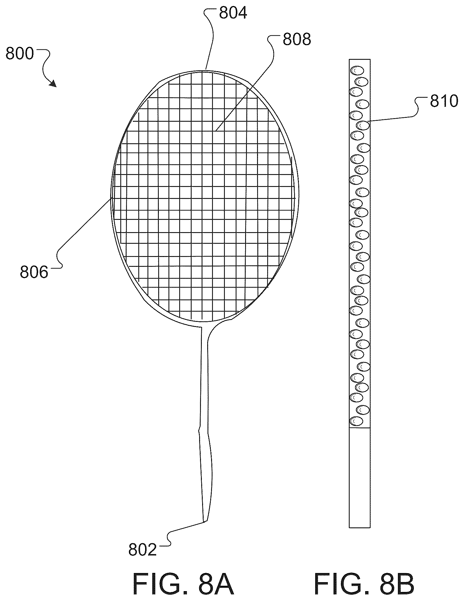 Patent US12350556 Figure 8 – Negative Poisson's ratio materials for racquets and golf tees