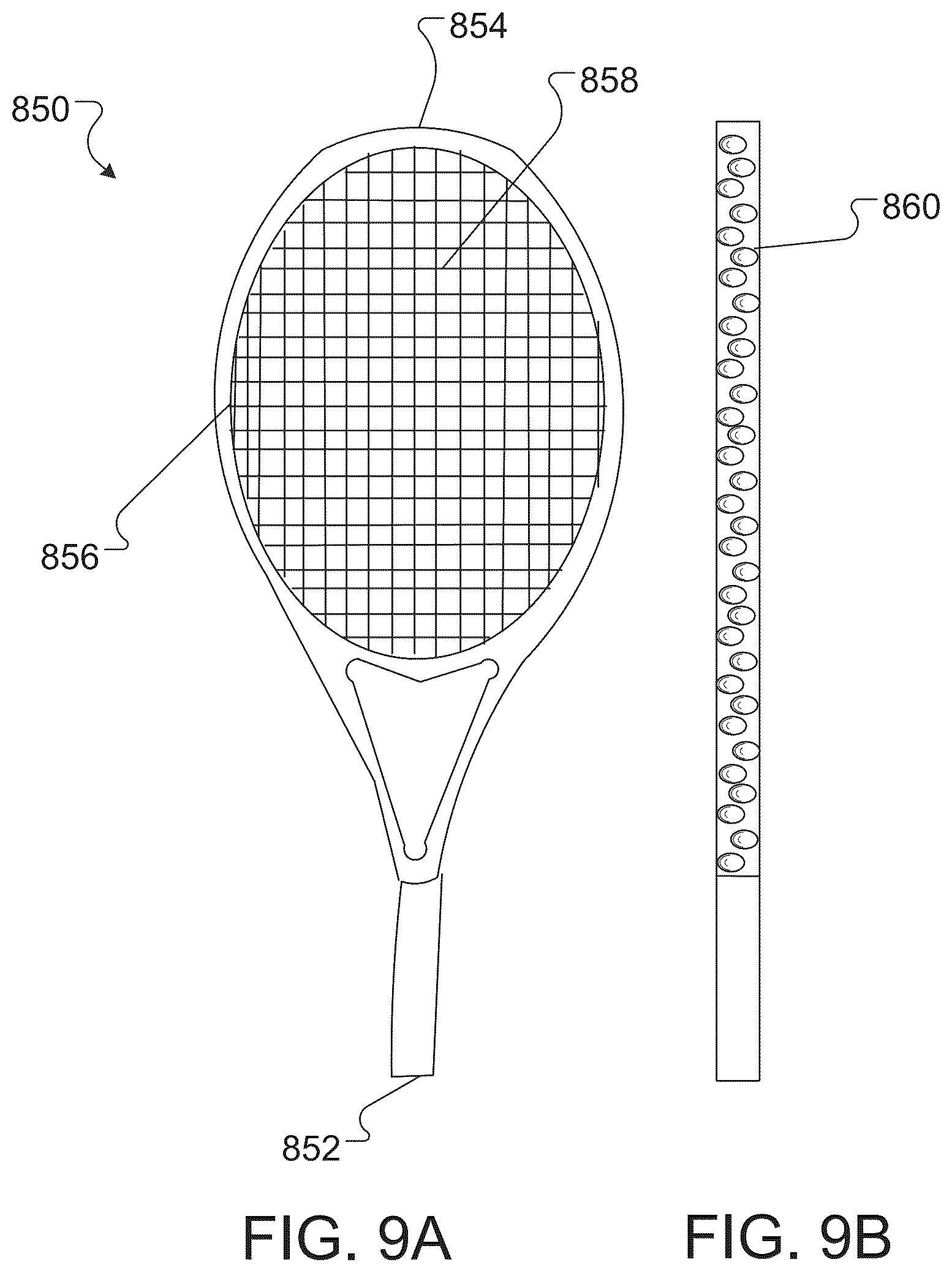 Patent US12350556 Figure 9 – Negative Poisson's ratio materials for racquets and golf tees