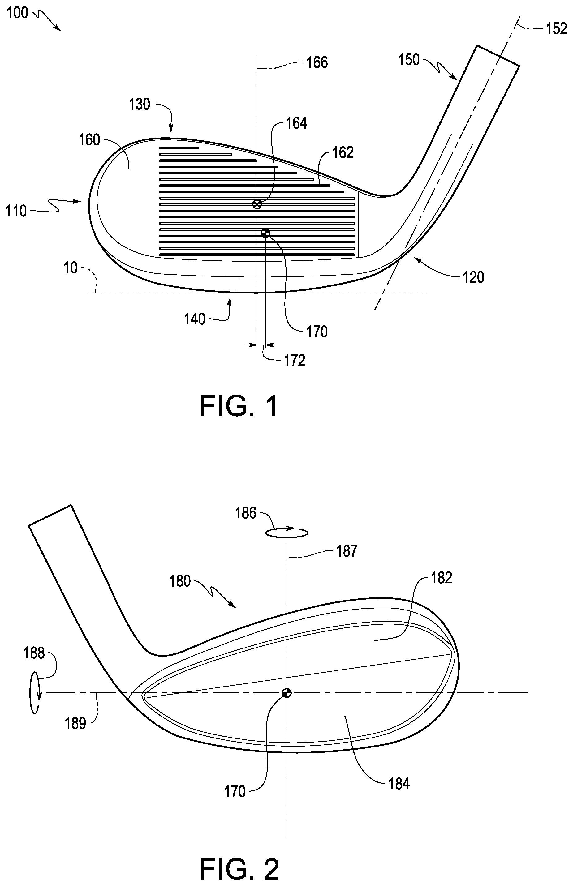 Patent US12350557 Figure 1 – Golf club head