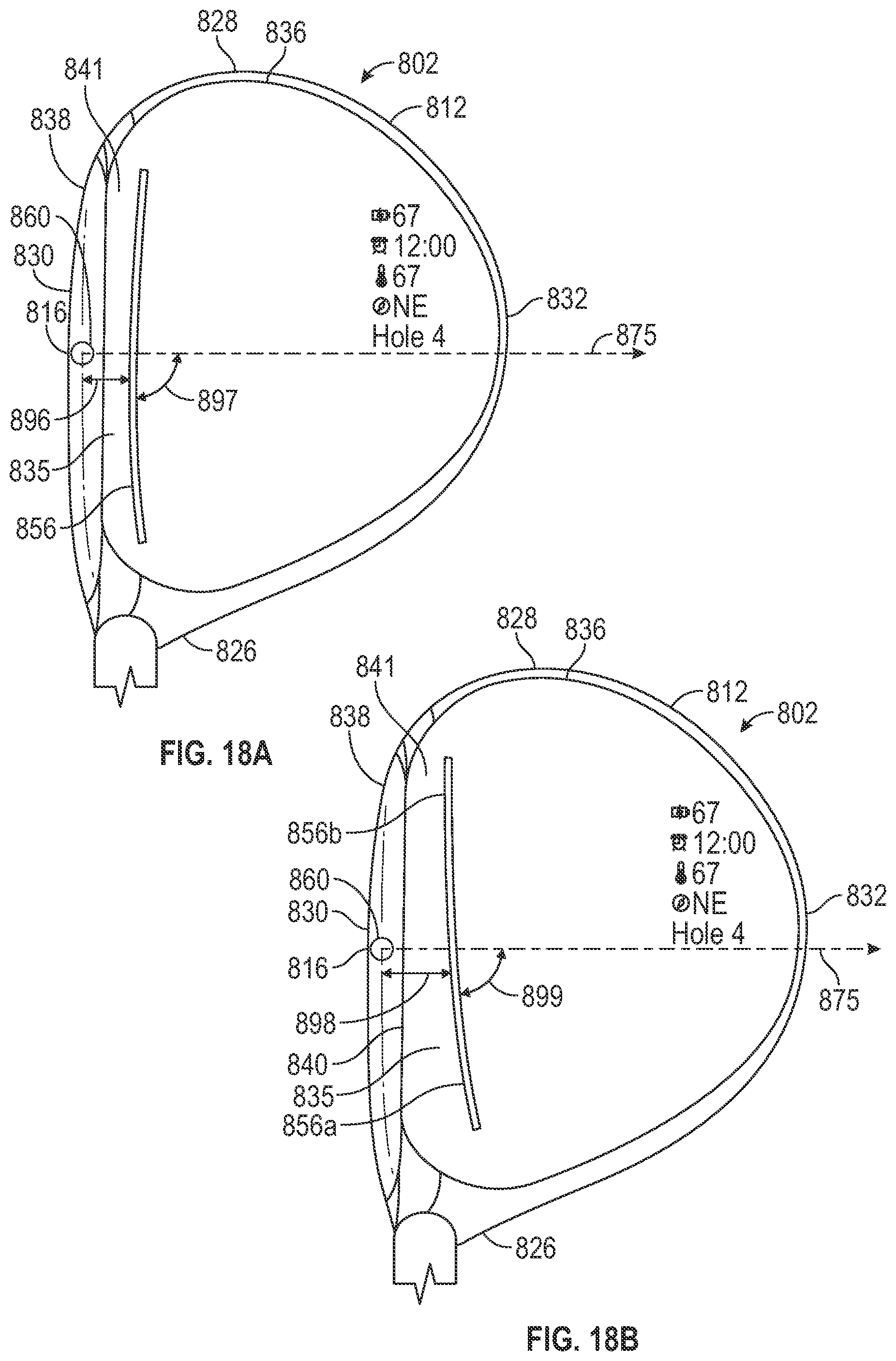 Patent US12350558 Figure 11 – Golf clubs with electronic displays