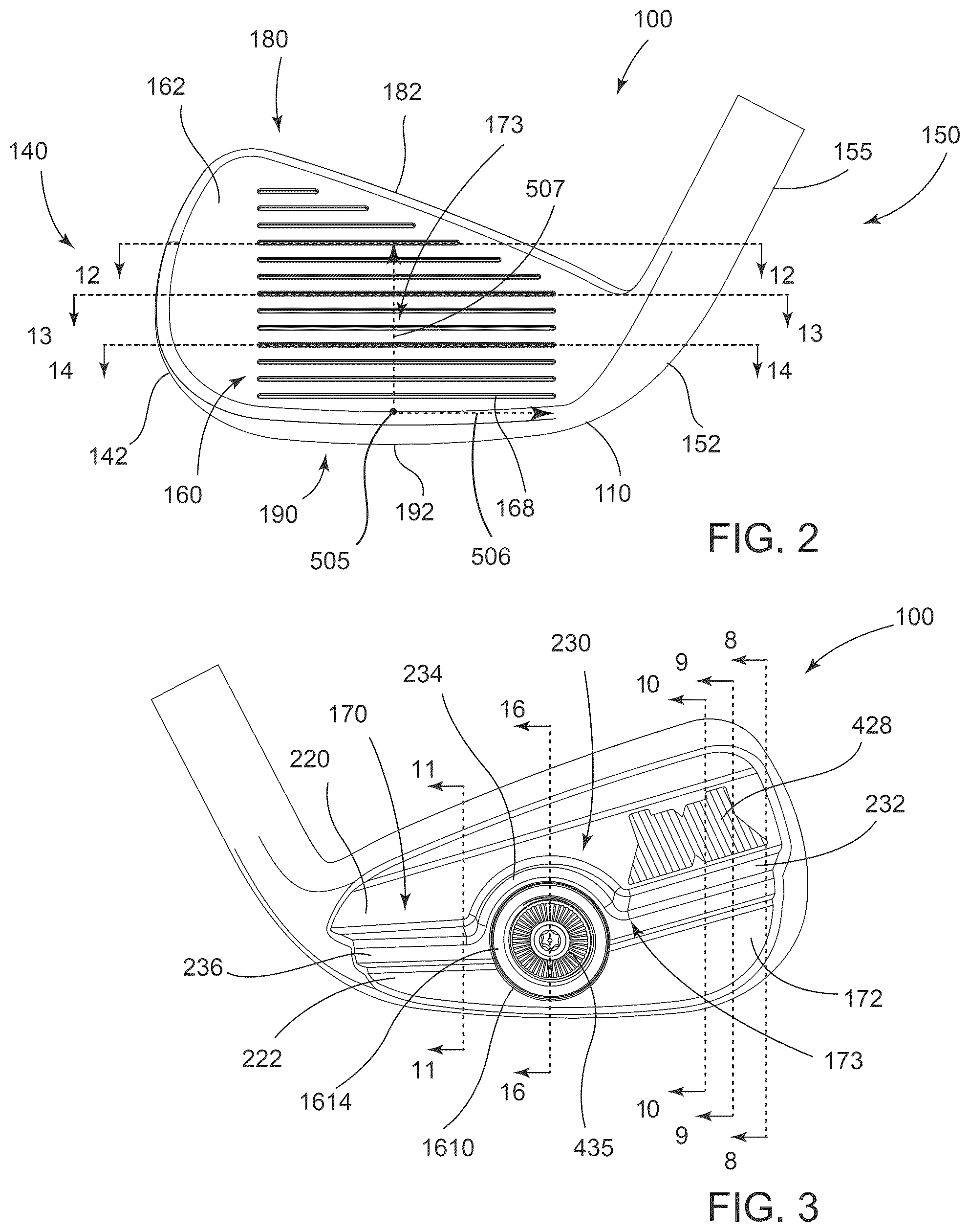 Patent US12350559 Figure 2 – Golf club heads and methods to manufacture golf club heads