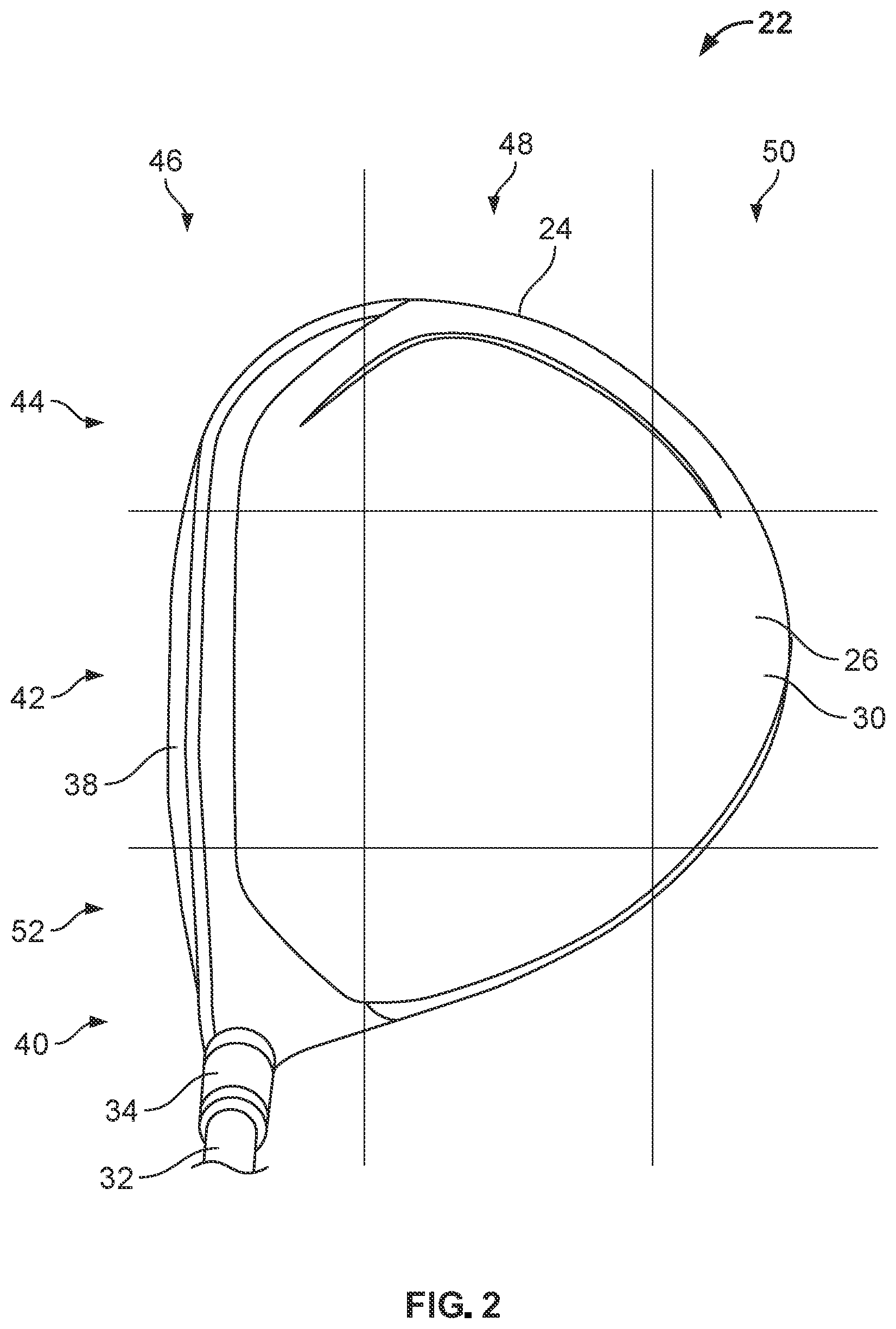 Patent US12350560 Figure 2 – Systems and methods for a club head with a variable center of gravity