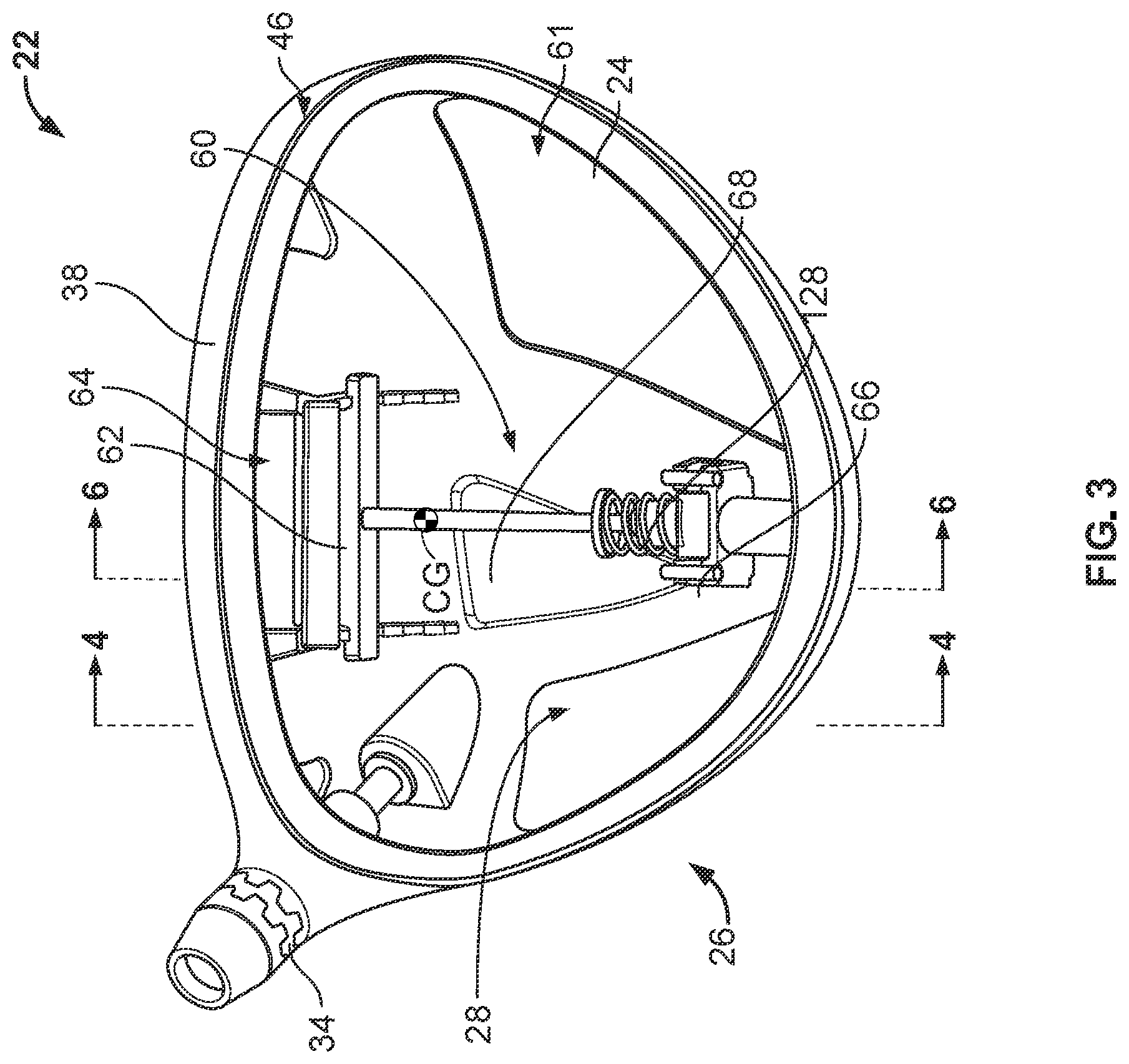 Patent US12350560 Figure 3 – Systems and methods for a club head with a variable center of gravity