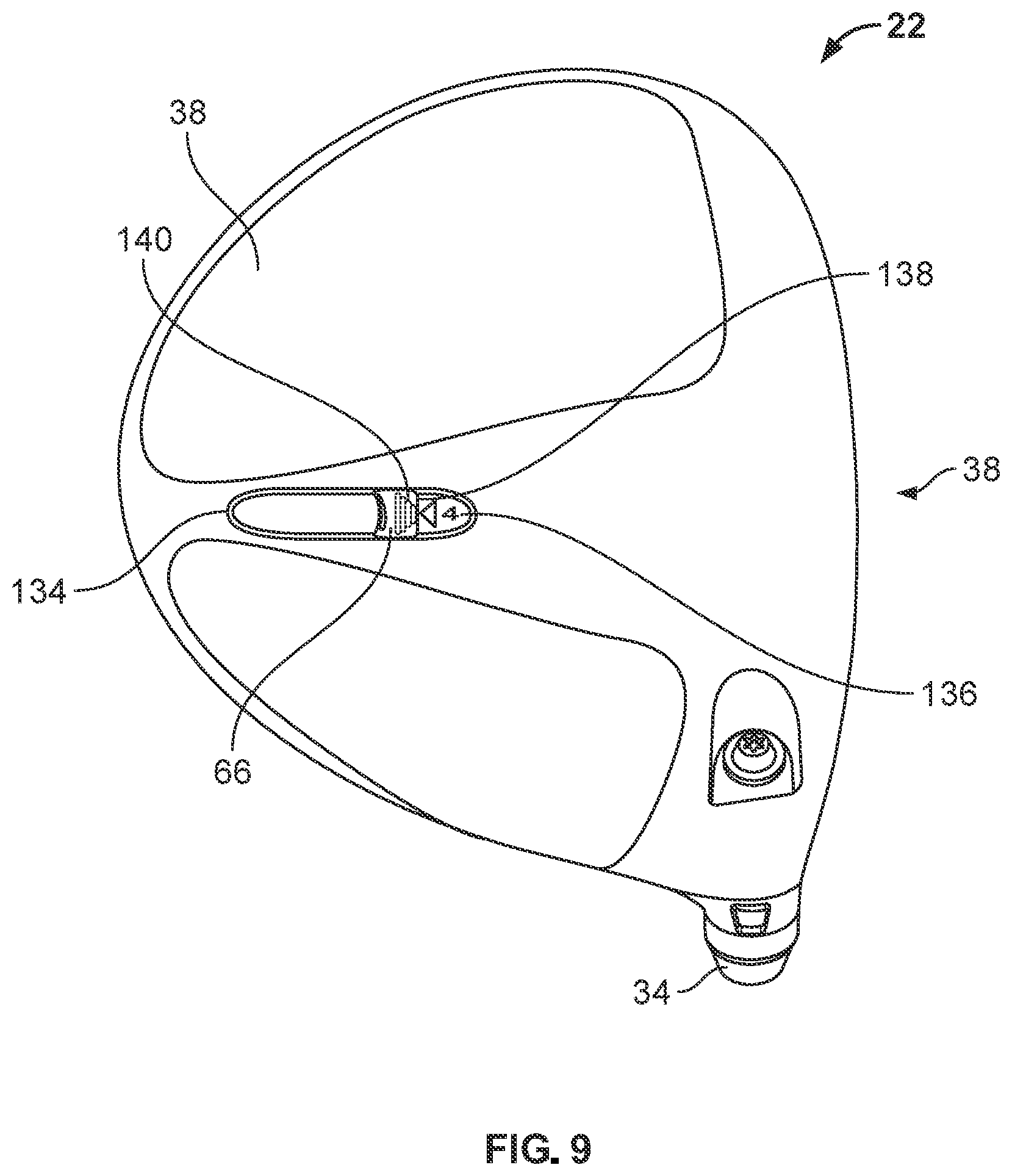 Patent US12350560 Figure 9 – Systems and methods for a club head with a variable center of gravity