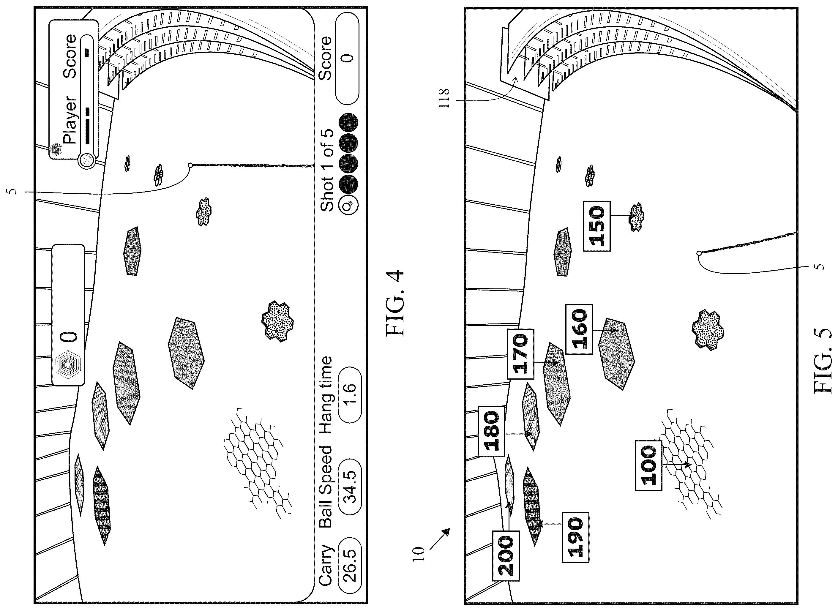 Patent US12350563 Figure 4 – Game with a fully scoreable outfield