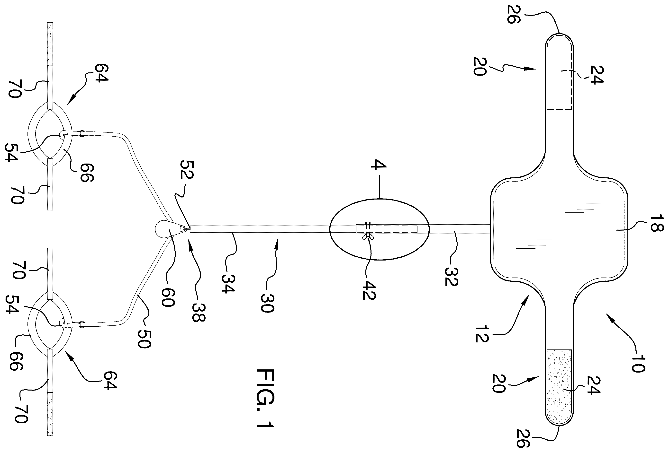 Patent US12350567 Figure 1 – Golf swing back angle training device