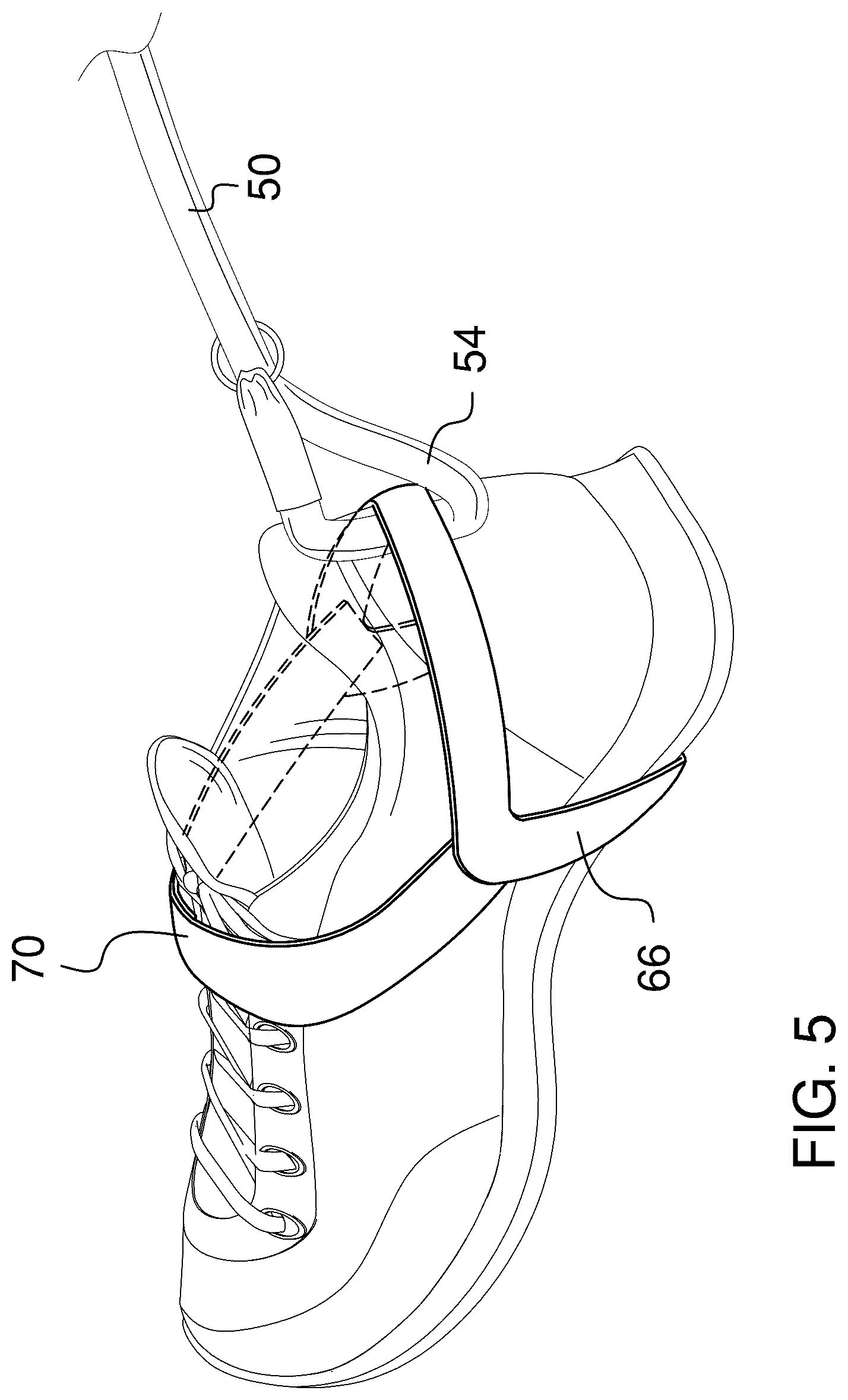 Patent US12350567 Figure 5 – Golf swing back angle training device